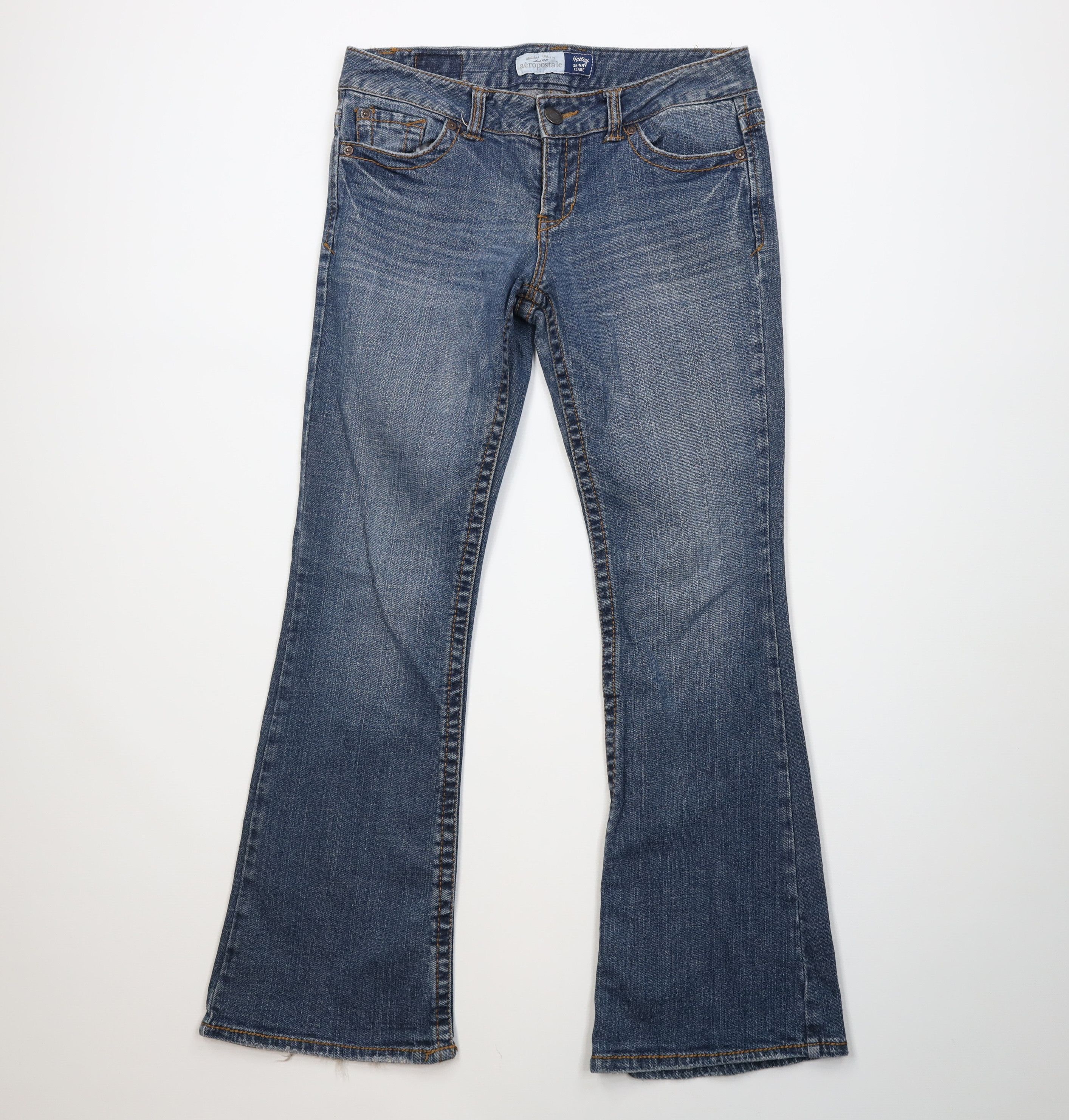 American Eagle Outfitters Vintage Y2K American Eagle Hailey Skinny Flared Jeans Blue Size 30" / US 8 / IT 44 - 1 Thumbnail