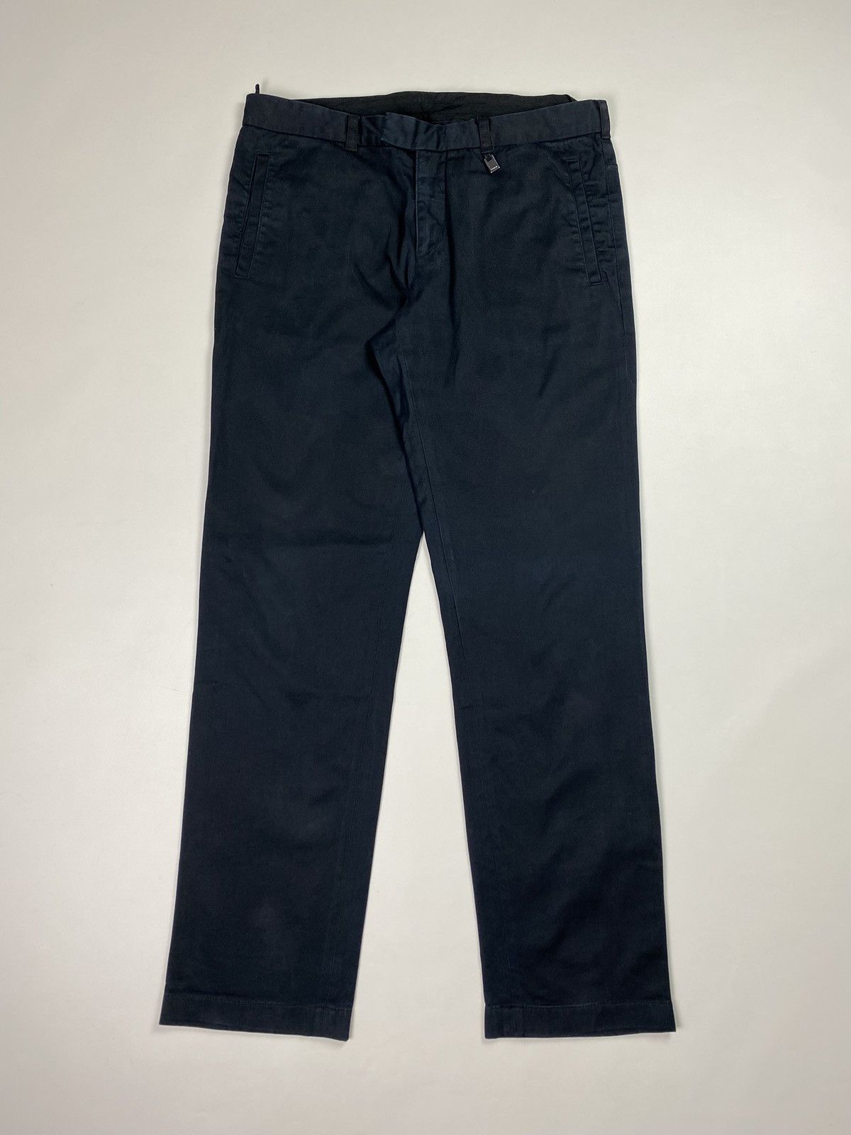 Image of Prada Milano Men’S Black Tab Chino Pants Trousers, Men's (Size 36)