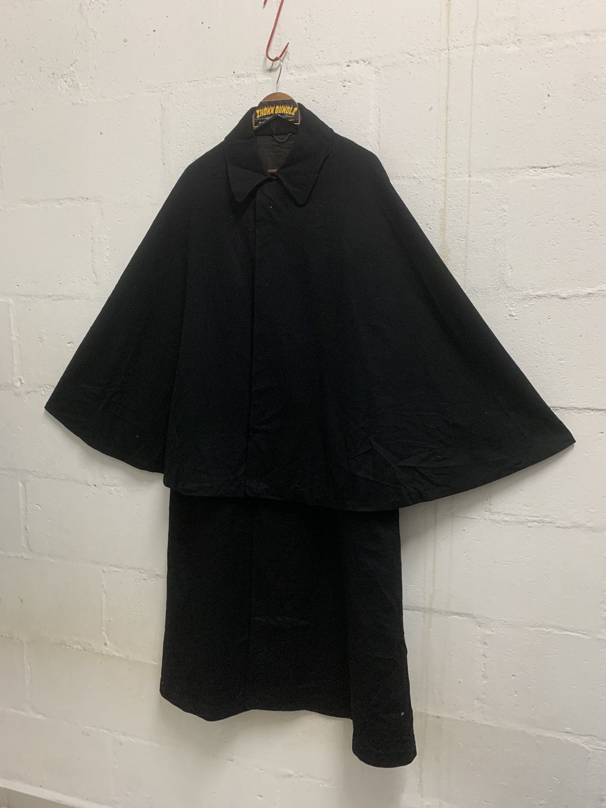 Japanese Brand Vintage Cape Coat Wool Size US XL / EU 56 / 4 - 3 Thumbnail