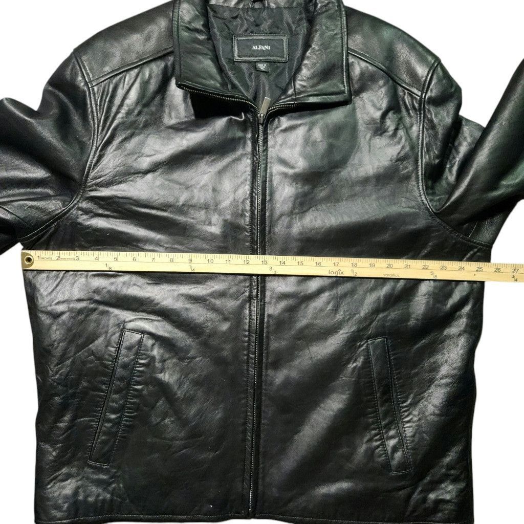 Alfani Men's Alfani Leather Jacket, Black, XL Size XL / US 12-14 / IT 48-50 - 2 Thumbnail