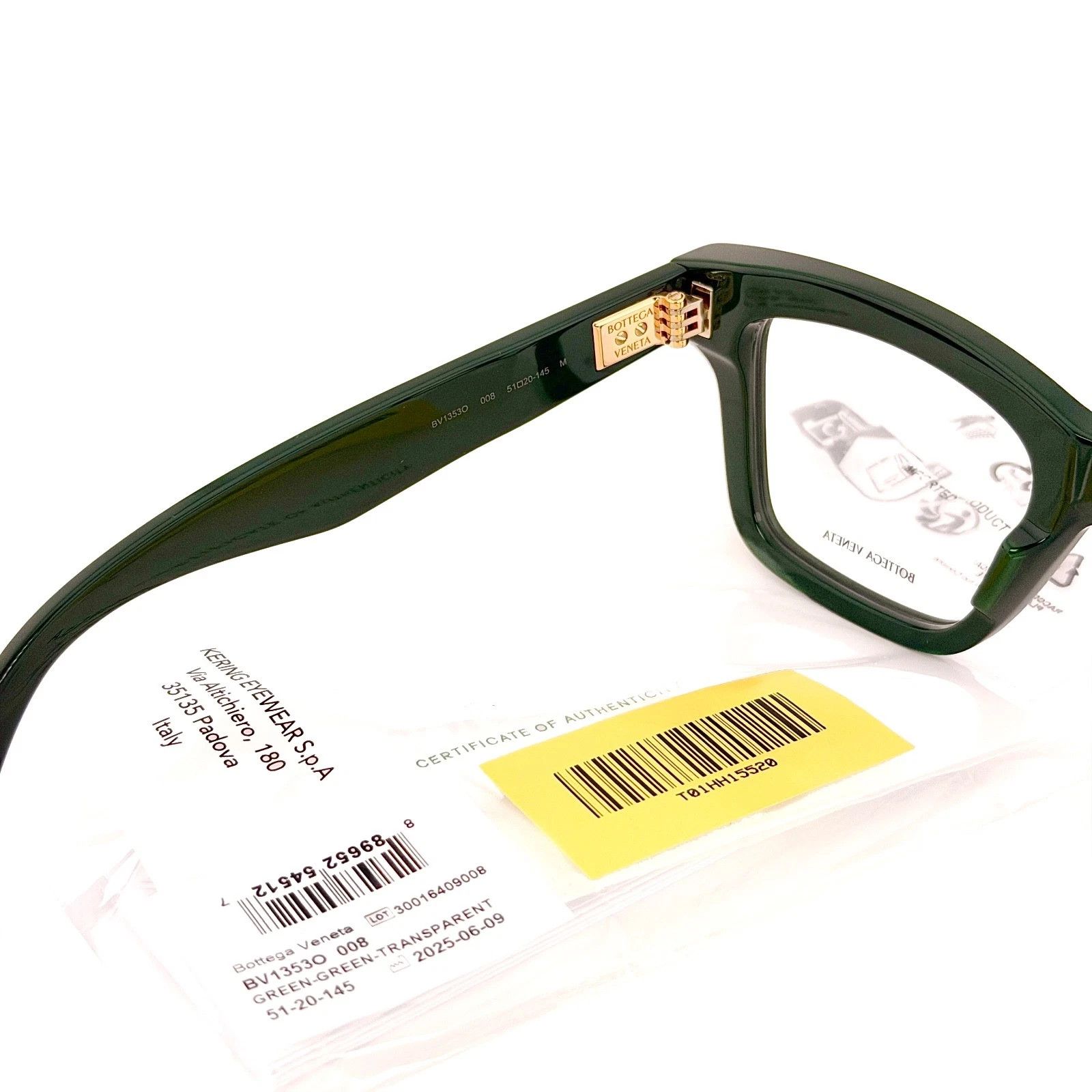 Bottega Veneta BOTTEGA VENETA DIZZY 1353 BV1353O Green Optical Frame 008 Size ONE SIZE - 6 Thumbnail
