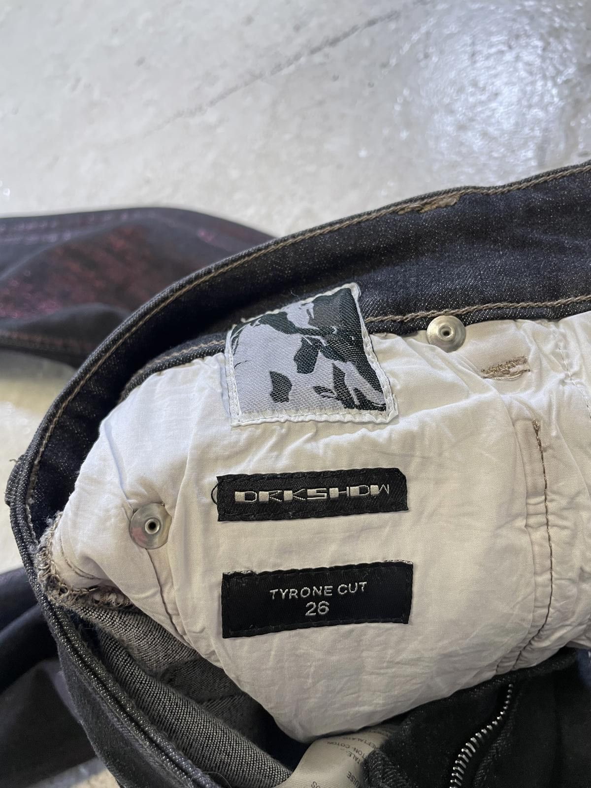 Rick Owens Rick Owens Foil Wax Bruise Denim Size US 27 - 3 Thumbnail
