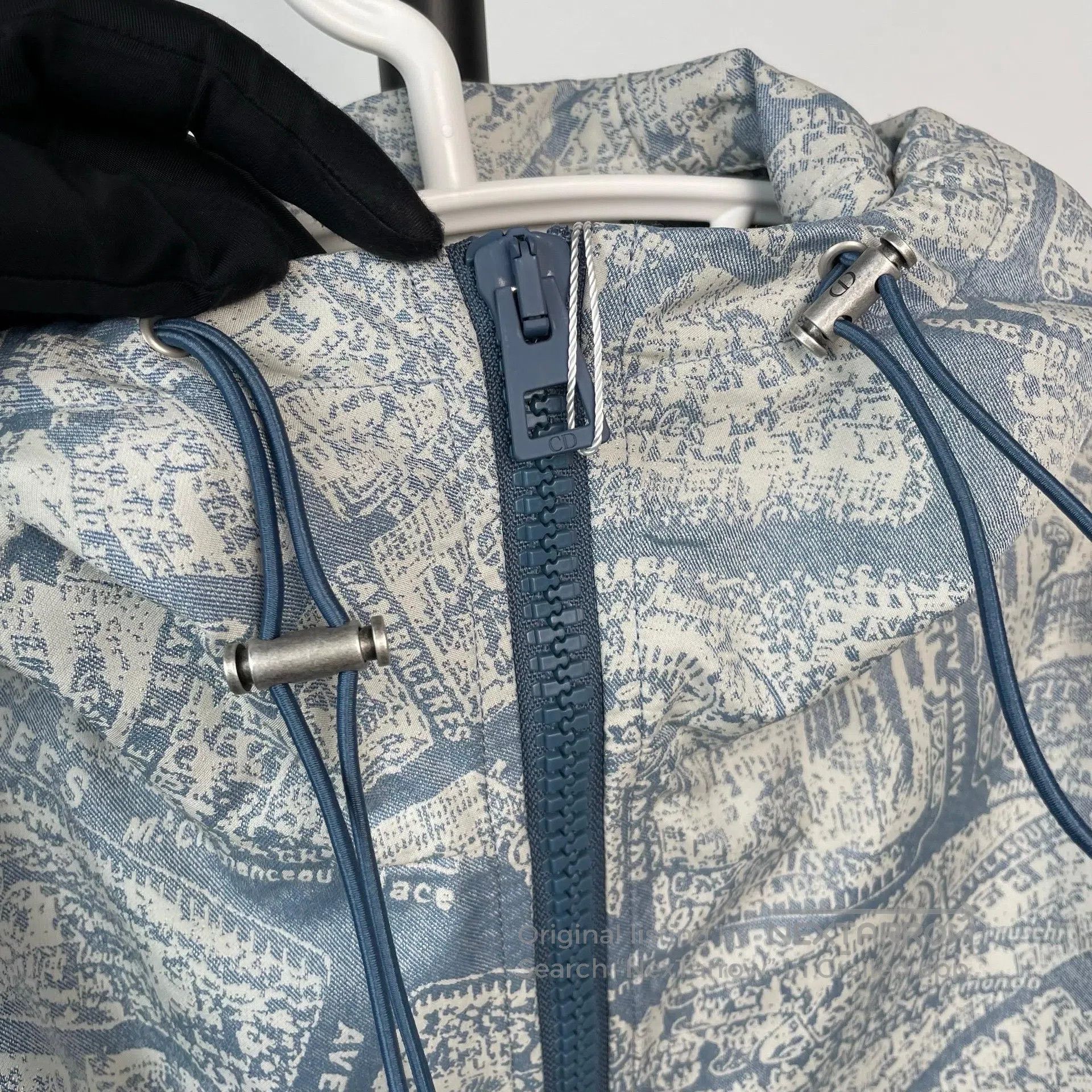 Dior Dior Light Grey-Blue Paris Map Windbreaker Jacket with Hoo Size US M / EU 48-50 / 2 - 5 Thumbnail