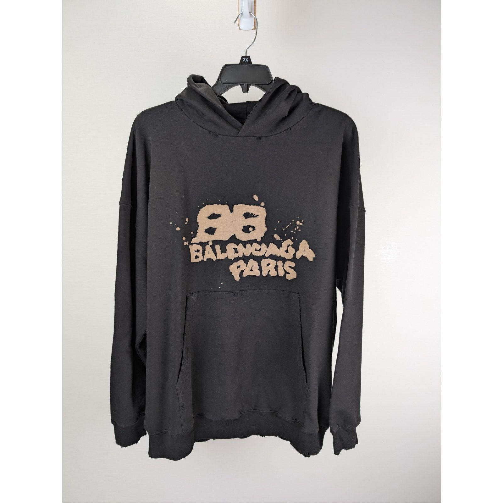Balenciaga o1rshd1 Large Fit Hoodie in Black S Size US S / EU 44-46 / 1 - 8 Thumbnail