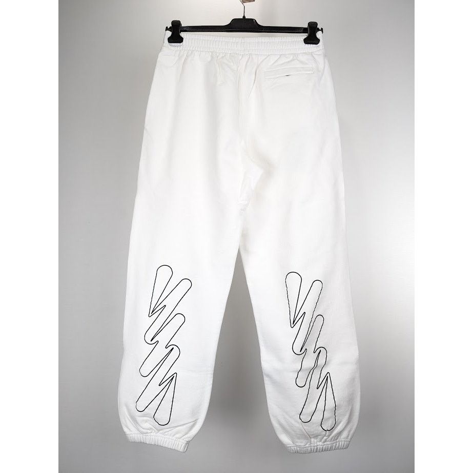 Off-White o1rshd1 Wave Outl Daig Slim Sweatpant & Jogger White/Black Size US 36 / EU 52 - 10 Thumbnail