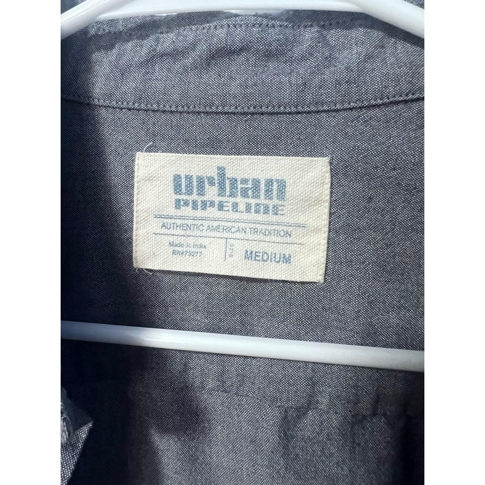 Urban Pipeline Urban Pipeline Shirt Mens Medium Grey Excellent Button Down Size US M / EU 48-50 / 2 - 8 Thumbnail