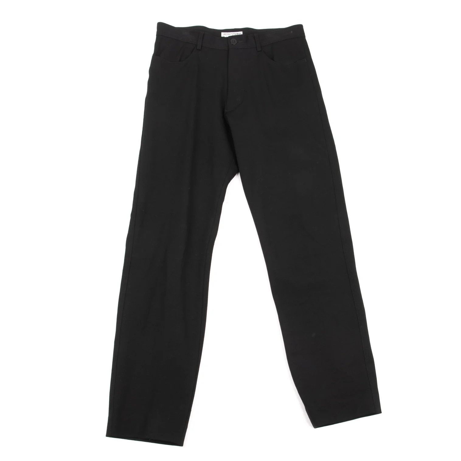 Emporio Armani Nylon Stretch Straight Pants in Black Size 46 Size US 30 / EU 46 - 1 Thumbnail