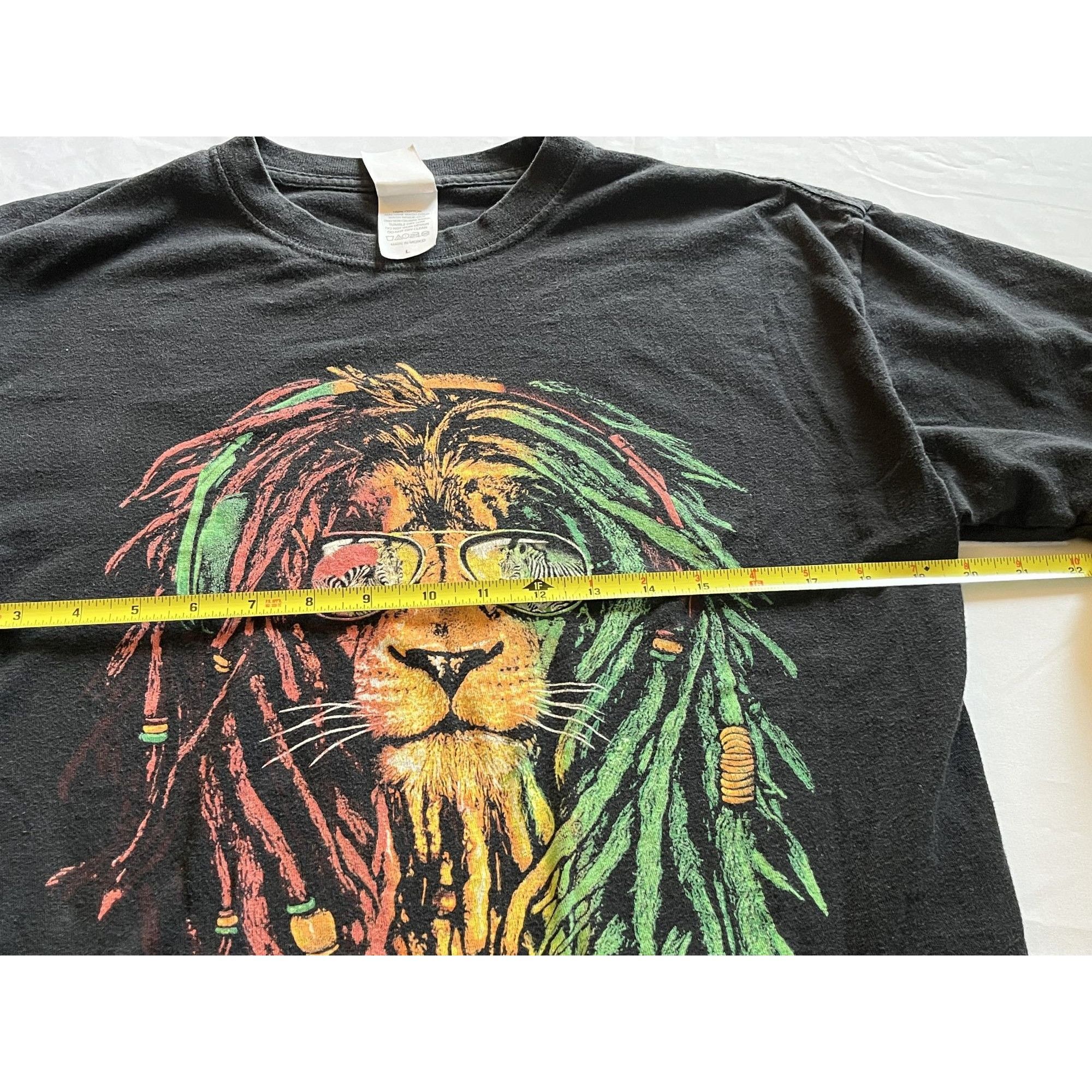 Vintage Rasta Reggae Lion Dreads San Antonio Zoo Black Tshirt Mens S Size US L / EU 52-54 / 3 - 11 Thumbnail