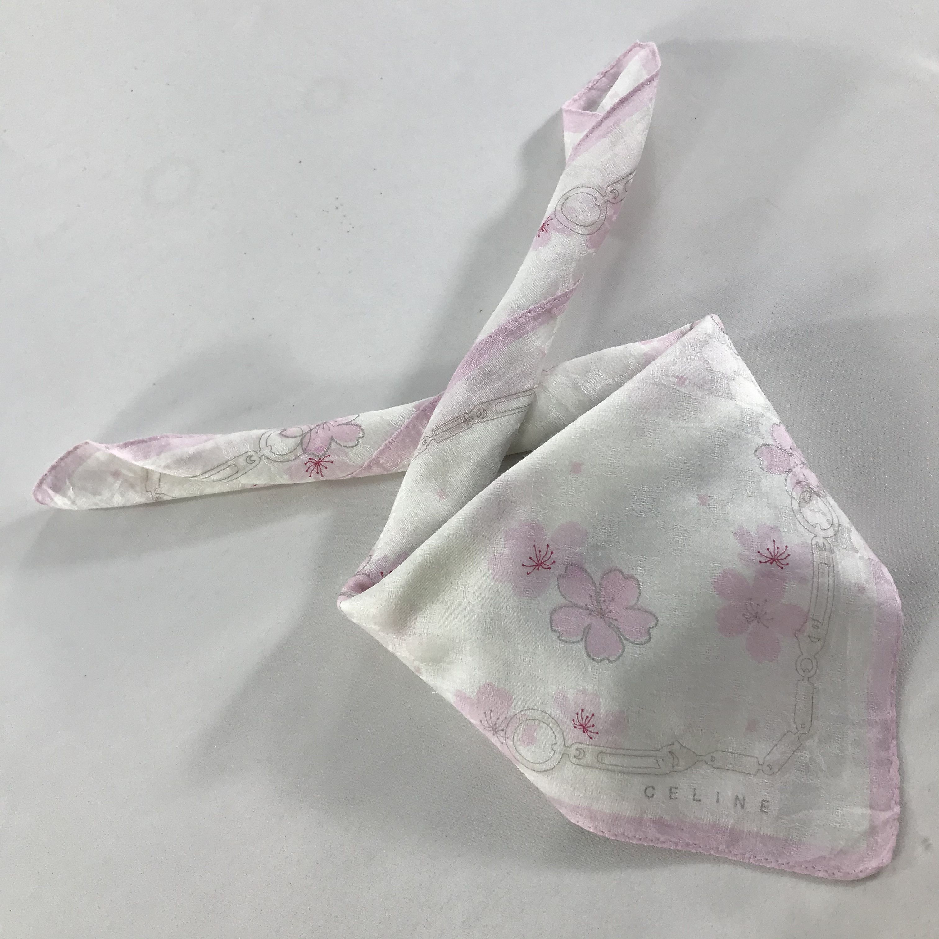 Celine × Vintage Celine Bandana / Handkerchief / Neckerchief - S1464 Size ONE SIZE - 4 Thumbnail