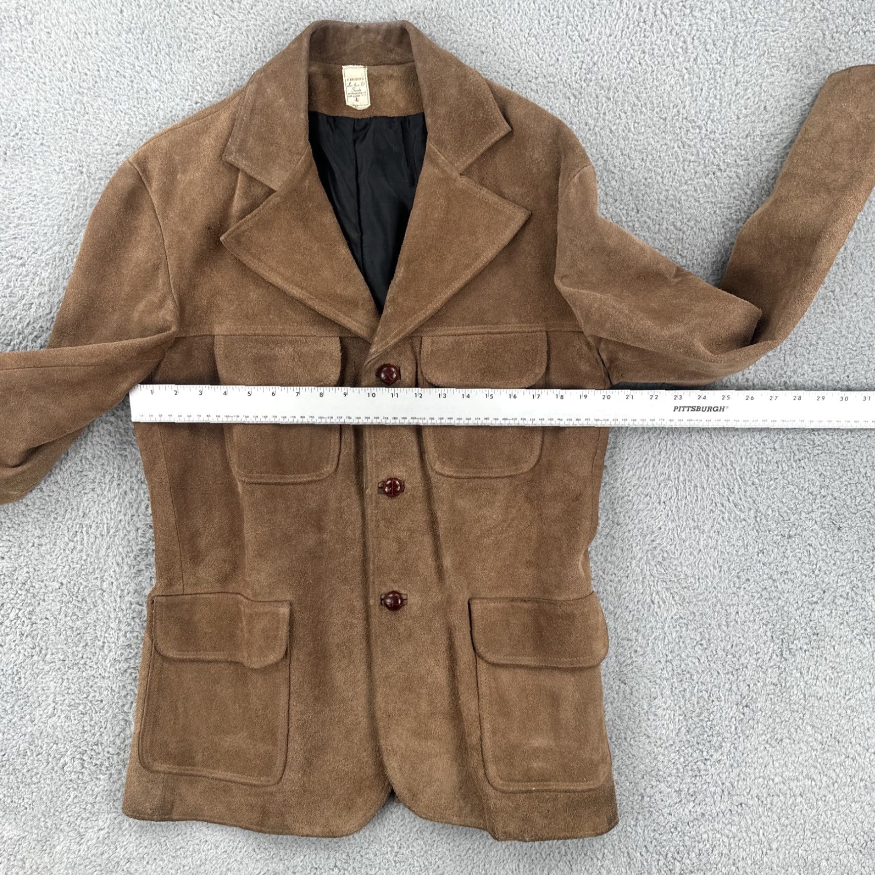 Vintage VINTAGE Leather & Suede Jacket Western Wear Heavy Duty Cowboy Brown L Mens 1970s Rockabilly Size US L / EU 52-54 / 3 - 7 Thumbnail