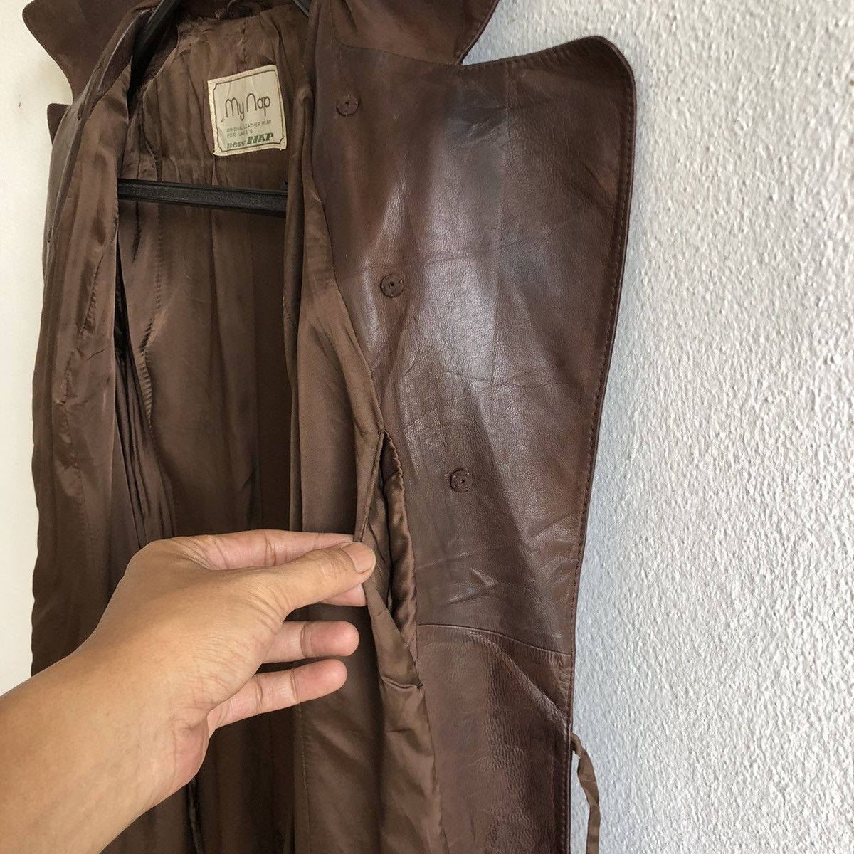 Japanese Brand MY NAP long leather jacket Size M / US 6-8 / IT 42-44 - 13 Thumbnail