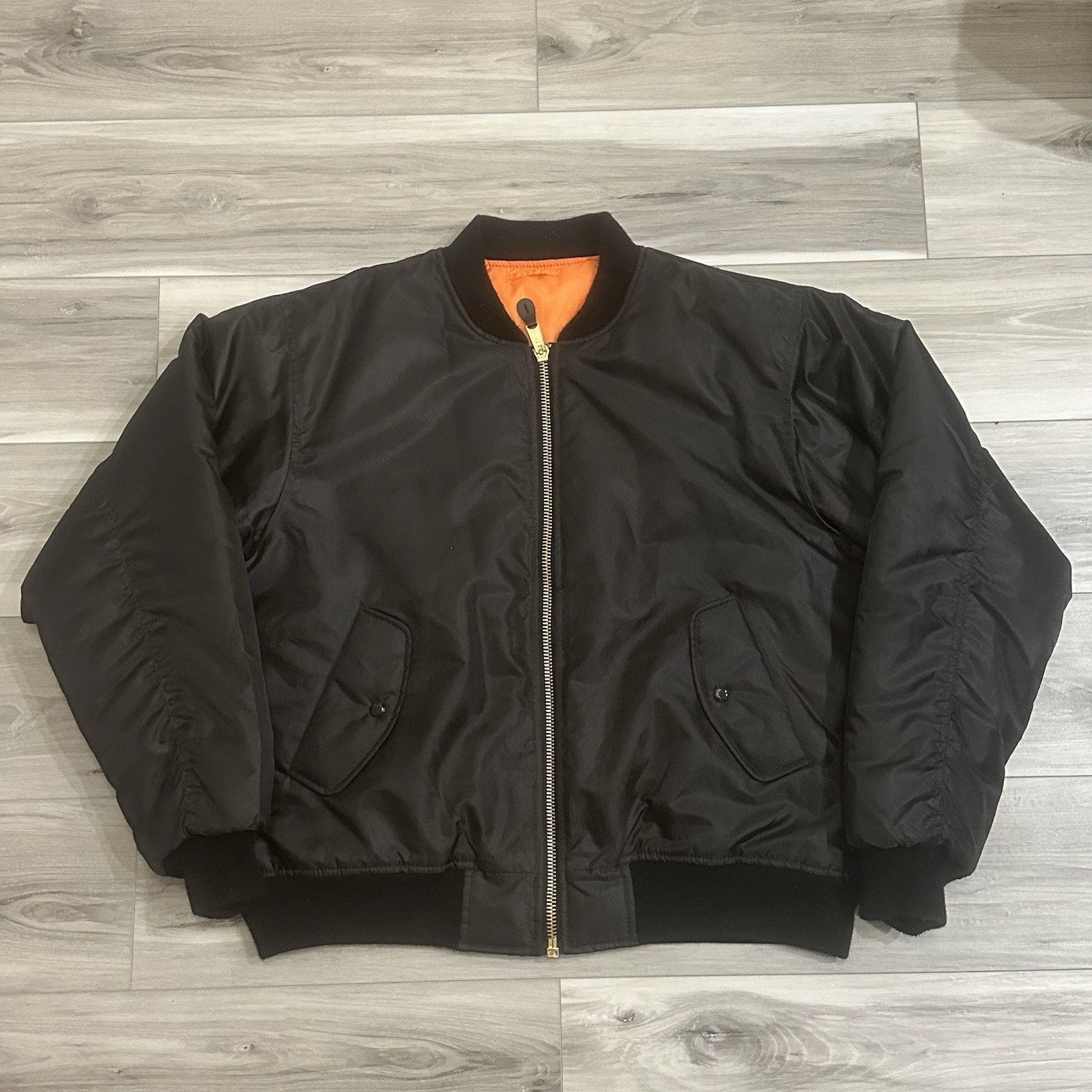 Rothco Rothco MA-1 Flight Jacket Coat Reversible Black/Orange XL Size US XL / EU 56 / 4 - 1 Thumbnail