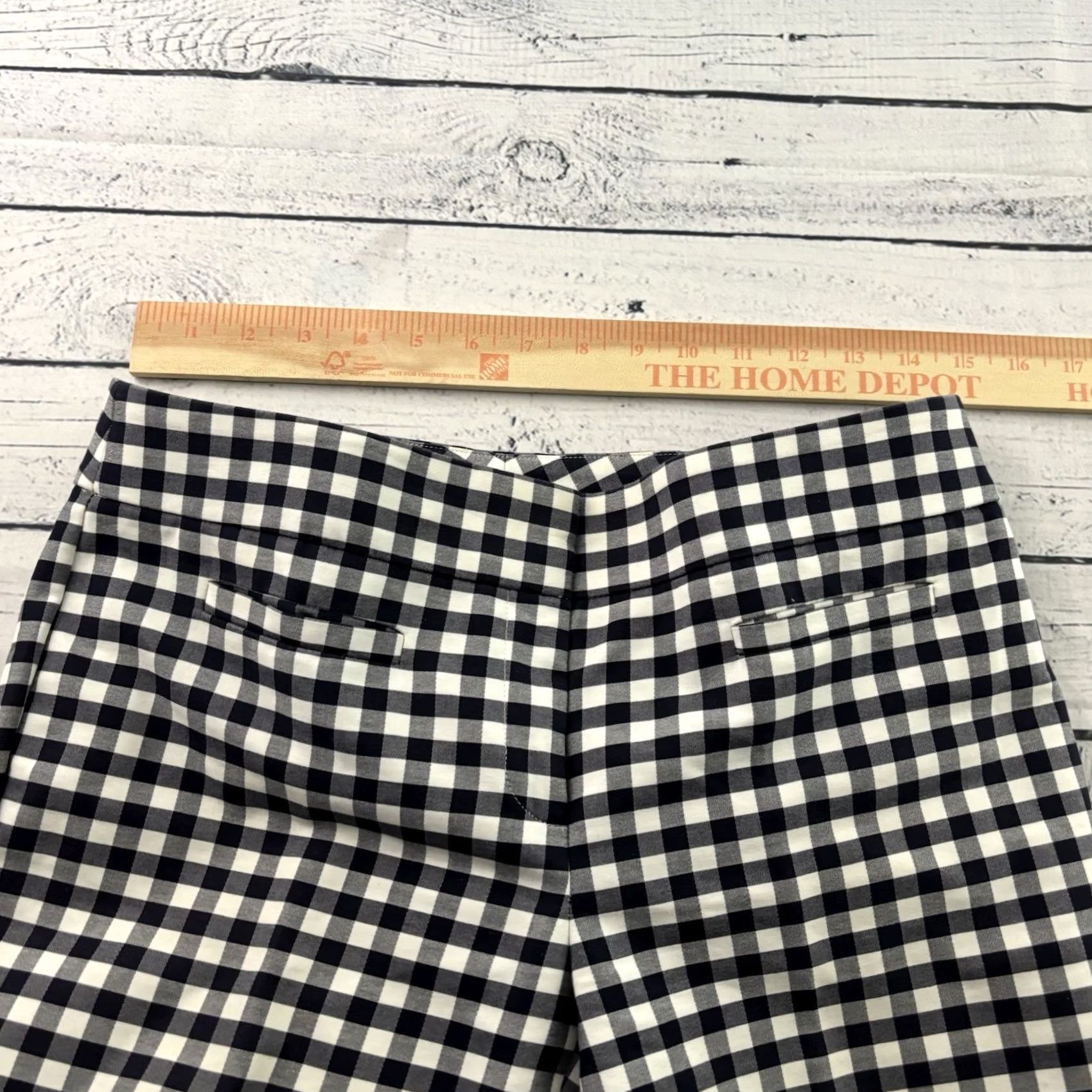Ann Taylor Ann Taylor Pants Blue Plaid Cropped Women 2 Casual Modern Buffalo - Size 26" / US 2 / IT 38 - 3 Thumbnail