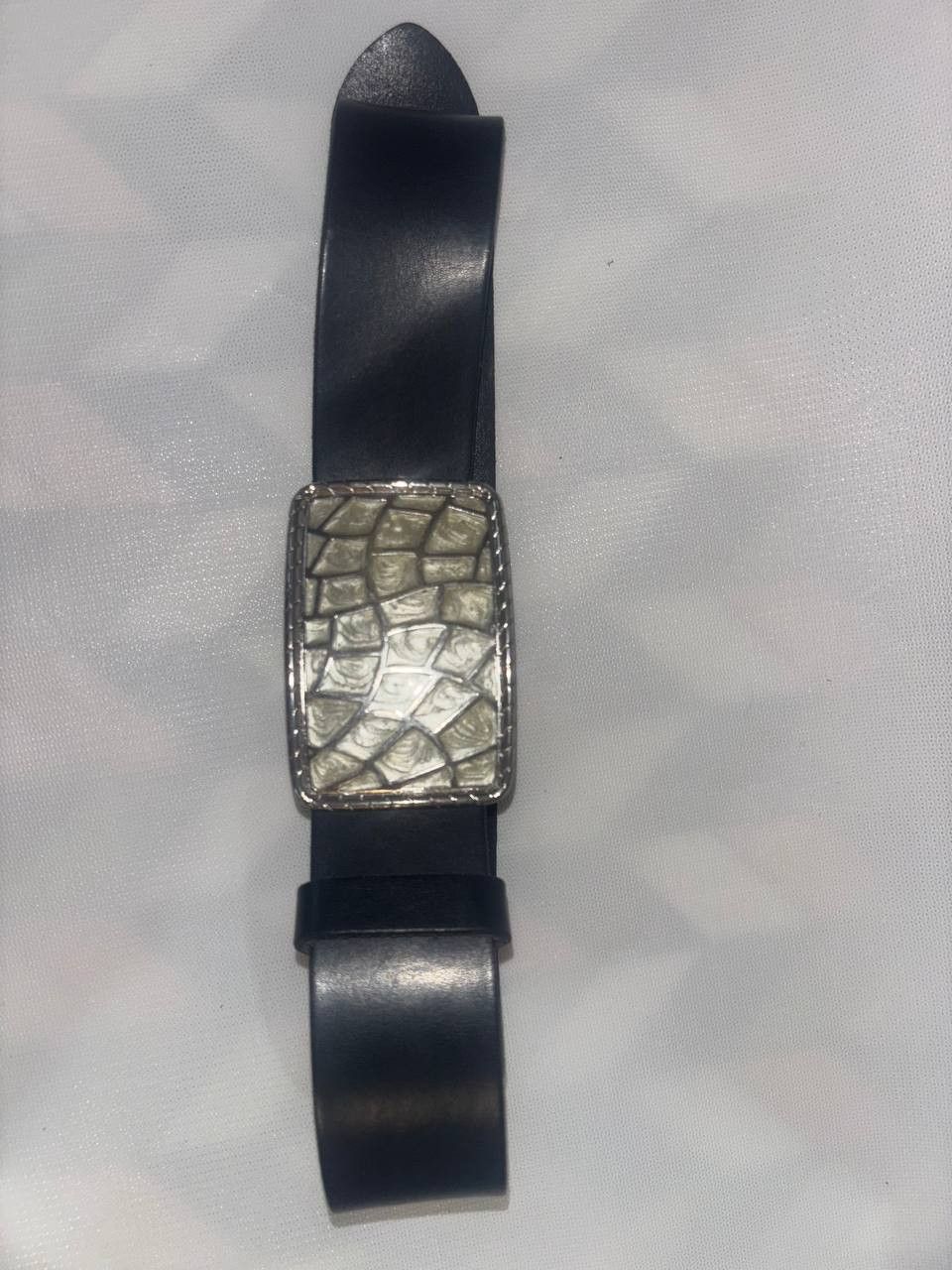 Vintage Vintage belt JONES stylish, luxurious, leather black belt Size ONE SIZE - 9 Thumbnail