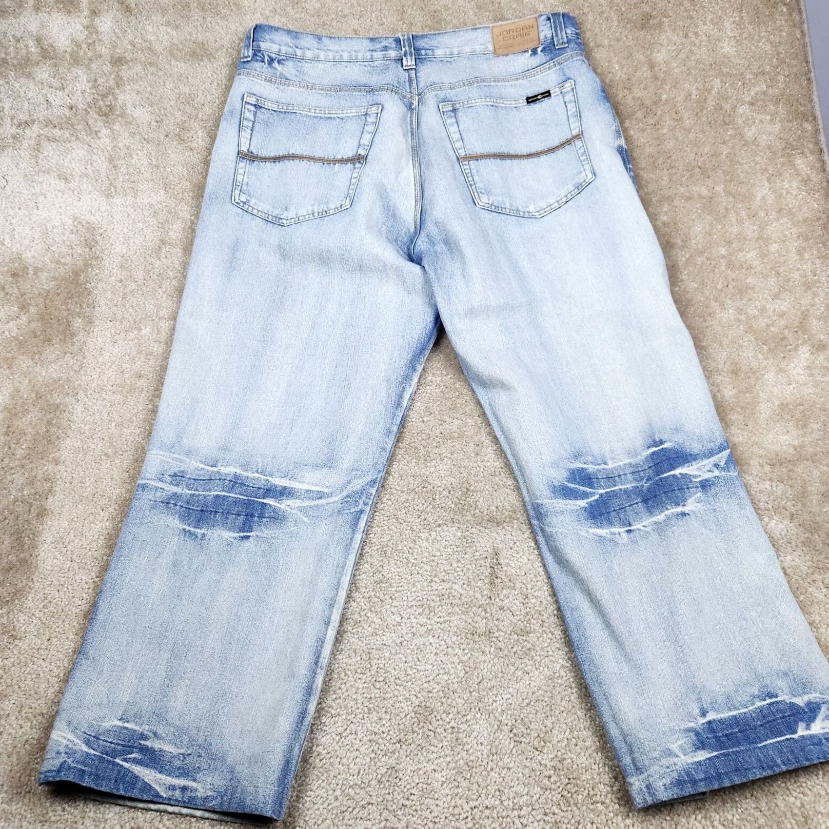 Jordan Craig Jordan Craig Jeans Mens 40x28 Acid Wash Denim Streetwear Wide Leg Hemmed B117 Size US 40 / EU 56 - 4 Thumbnail