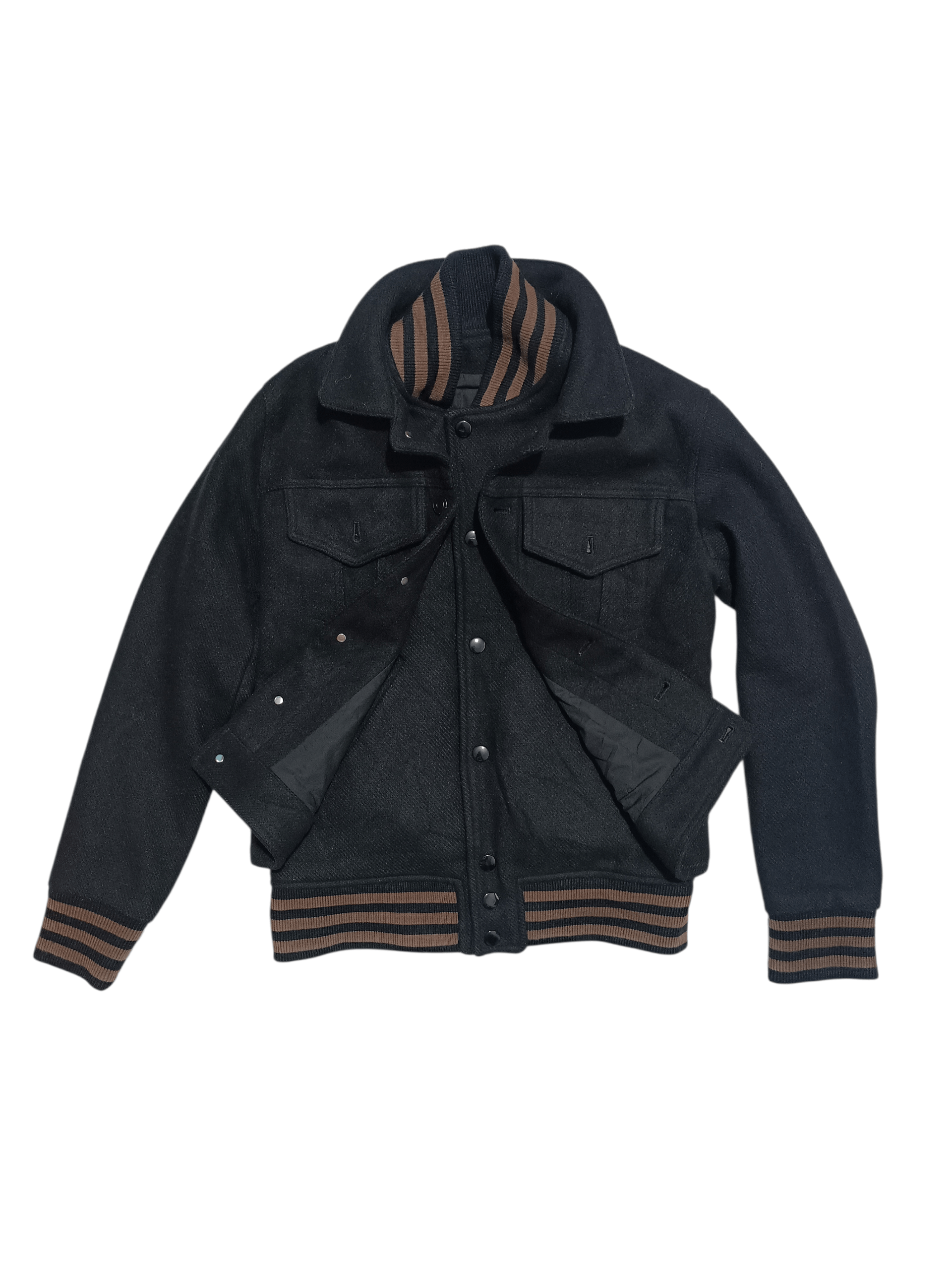 Japanese Brand Varsity Trucker Double Layer Wool Jacket Size US M / EU 48-50 / 2 - 8 Thumbnail