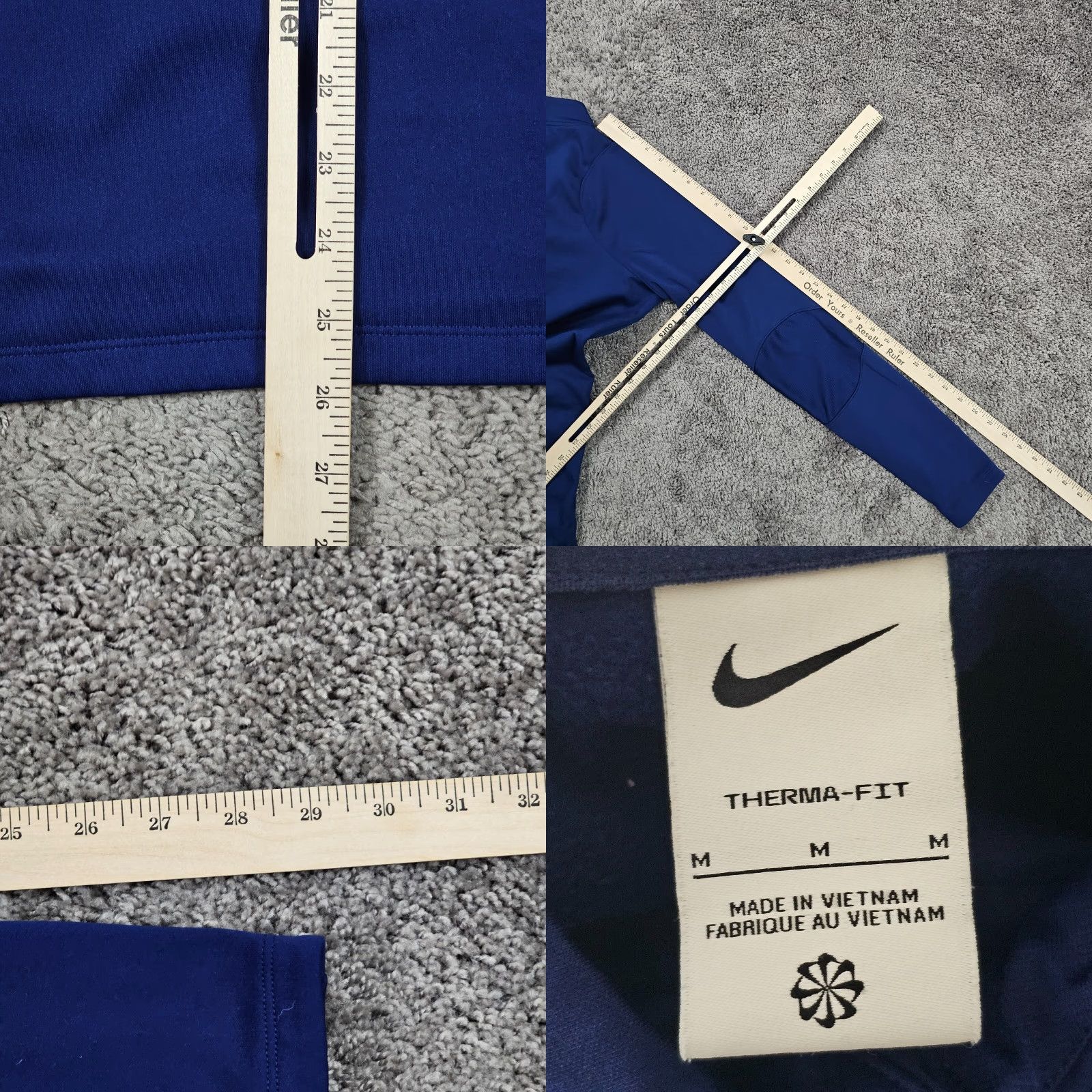 Nike Nike Therma-Fit Soccer Drill Top Womens Medium M Blue Padded Long Sleeve Pullover Activewear Size M / US 6-8 / IT 42-44 - 8 Thumbnail