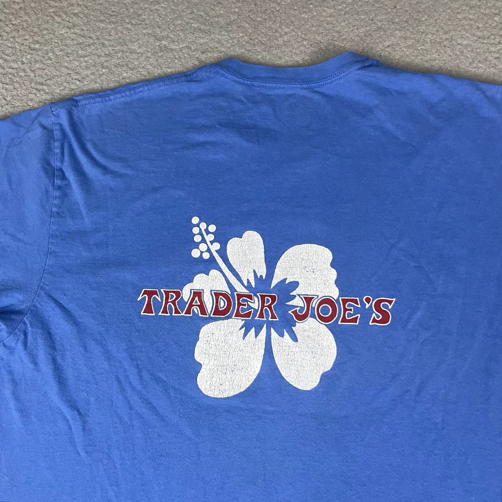 Port & Company Trader Joes T Shirt Port & Company XL Blue Unisex Adults Short Sleeve Crew Neck Logo Made USA/USA Theme Classic Hipster Nature Outdoor 2010s Size US XL / EU 56 / 4 - 4 Thumbnail