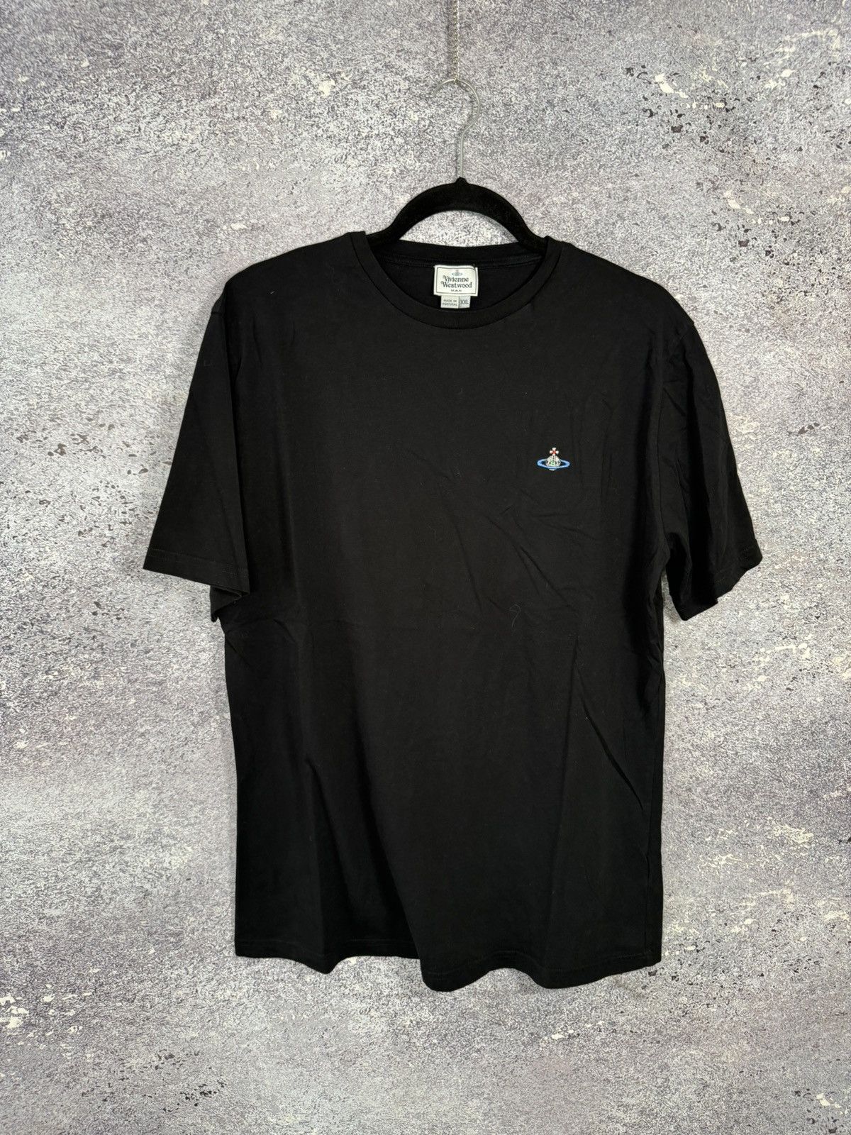 Vintage × Vivienne Westwood Vintage Vivienne Westwood Orb Embroidered T Shirt Black 2XL Size US XXL / EU 58 / 5 - 1 Thumbnail