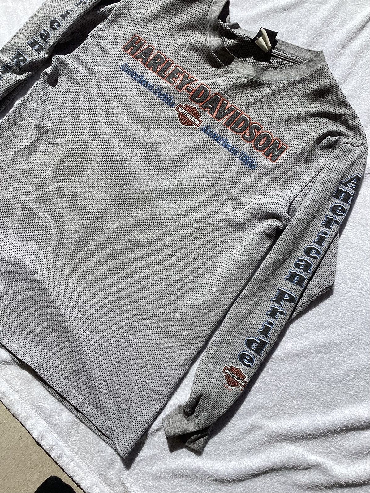 Harley Davidson × Vintage Vtg 1990s Harley Davidson Loma Linda Cali gray thermal Tee Size US L / EU 52-54 / 3 - 2 Thumbnail