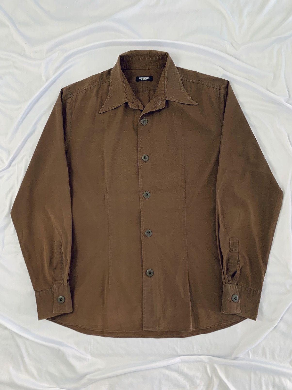 Tornado Mart Tornado Mart brown button up shirt Size US M / EU 48-50 / 2 - 4 Thumbnail