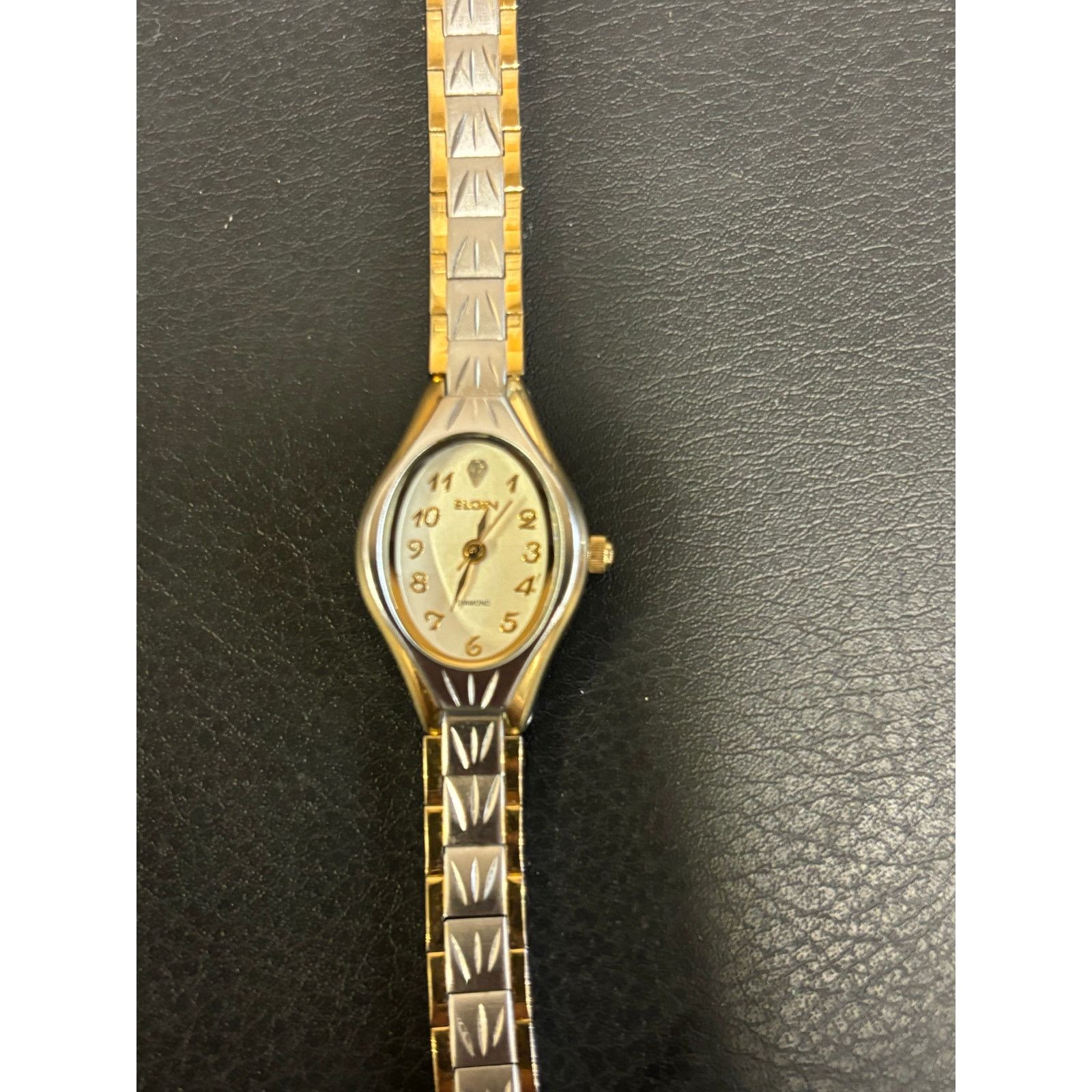 Elgin National Watch Company Vintage Elgin 2-Tone Women’s Watch! New Battery! Size ONE SIZE - 8 Thumbnail