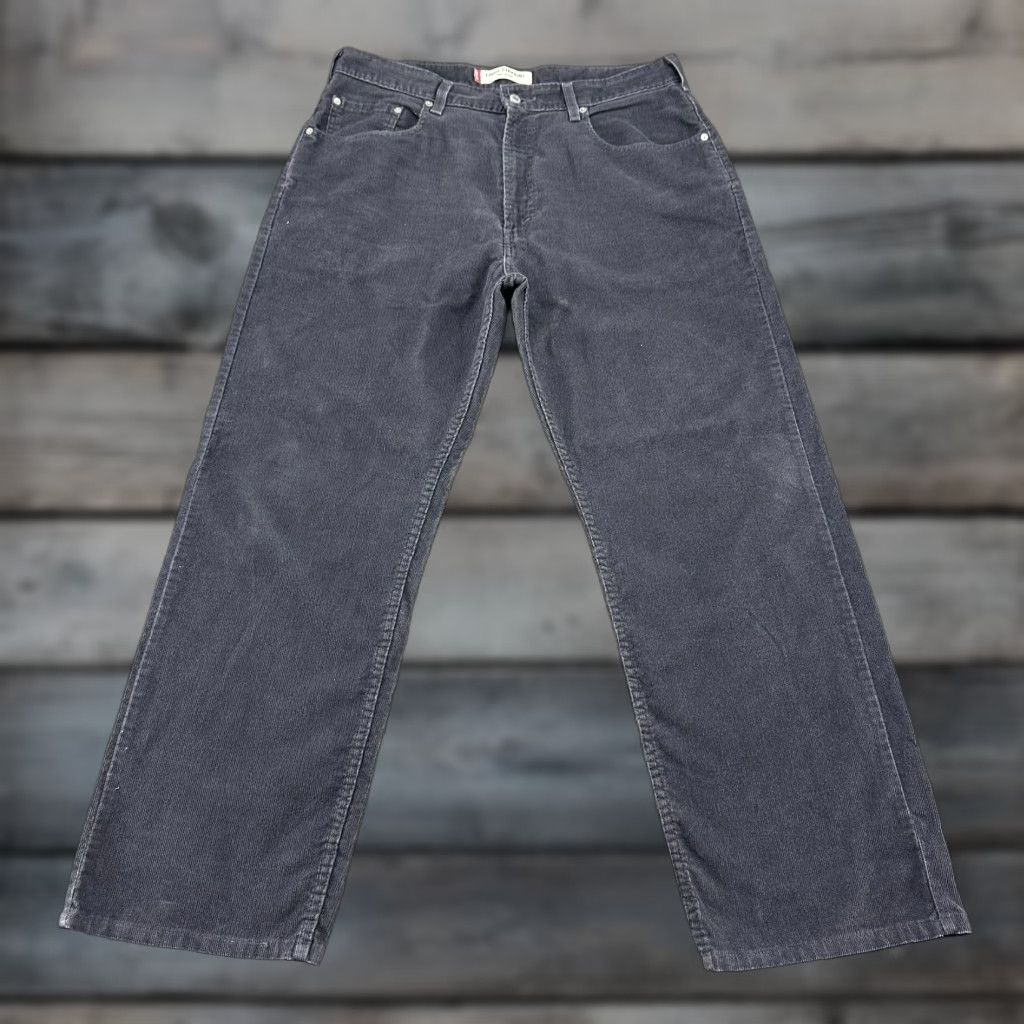 Levi's VINTAGE Levi's 569 Pants Mens 36x32 Gray Corduroy Straight Relaxed 5-Pocket Flat Front Baggy Y2K Casual, 500 Series, Levi's, 36x32, Gray, Men Size US 36 / EU 52 - 1 Thumbnail