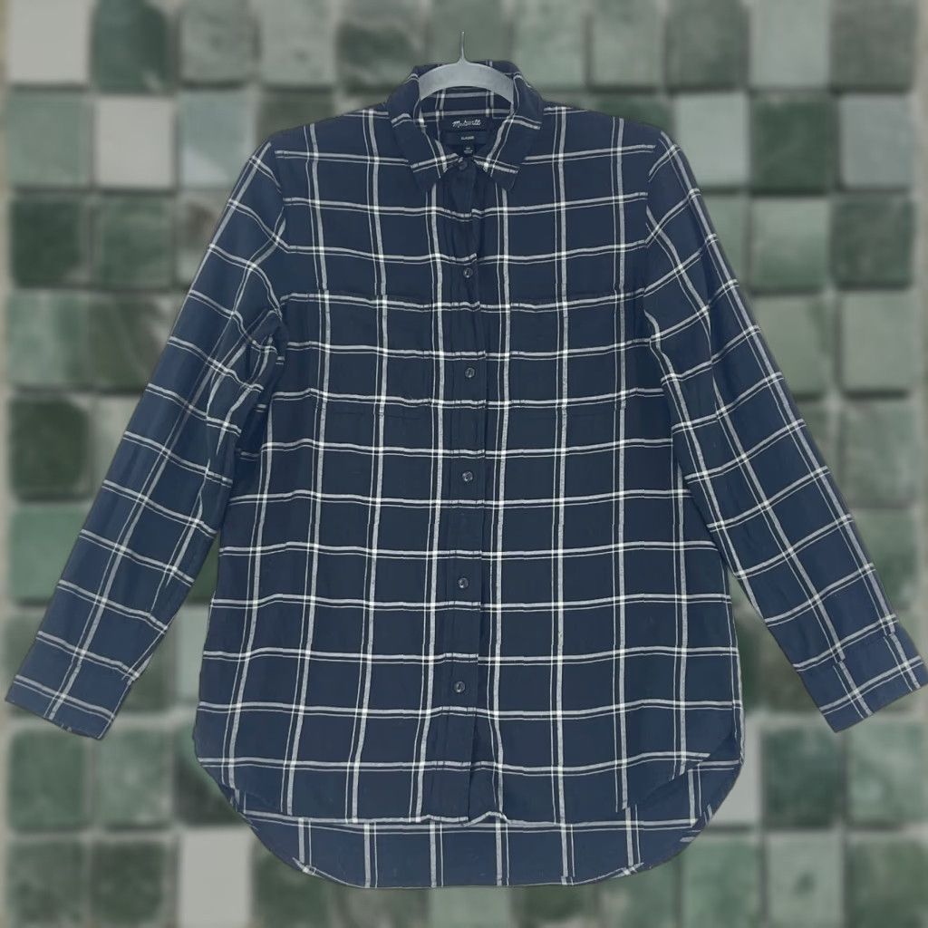 Madewell Madewell Shirt Womens XS Black Ex-Boyfriend Button-Up Long Sleeve Size XS / US 0-2 / IT 36-38 - 1 Thumbnail