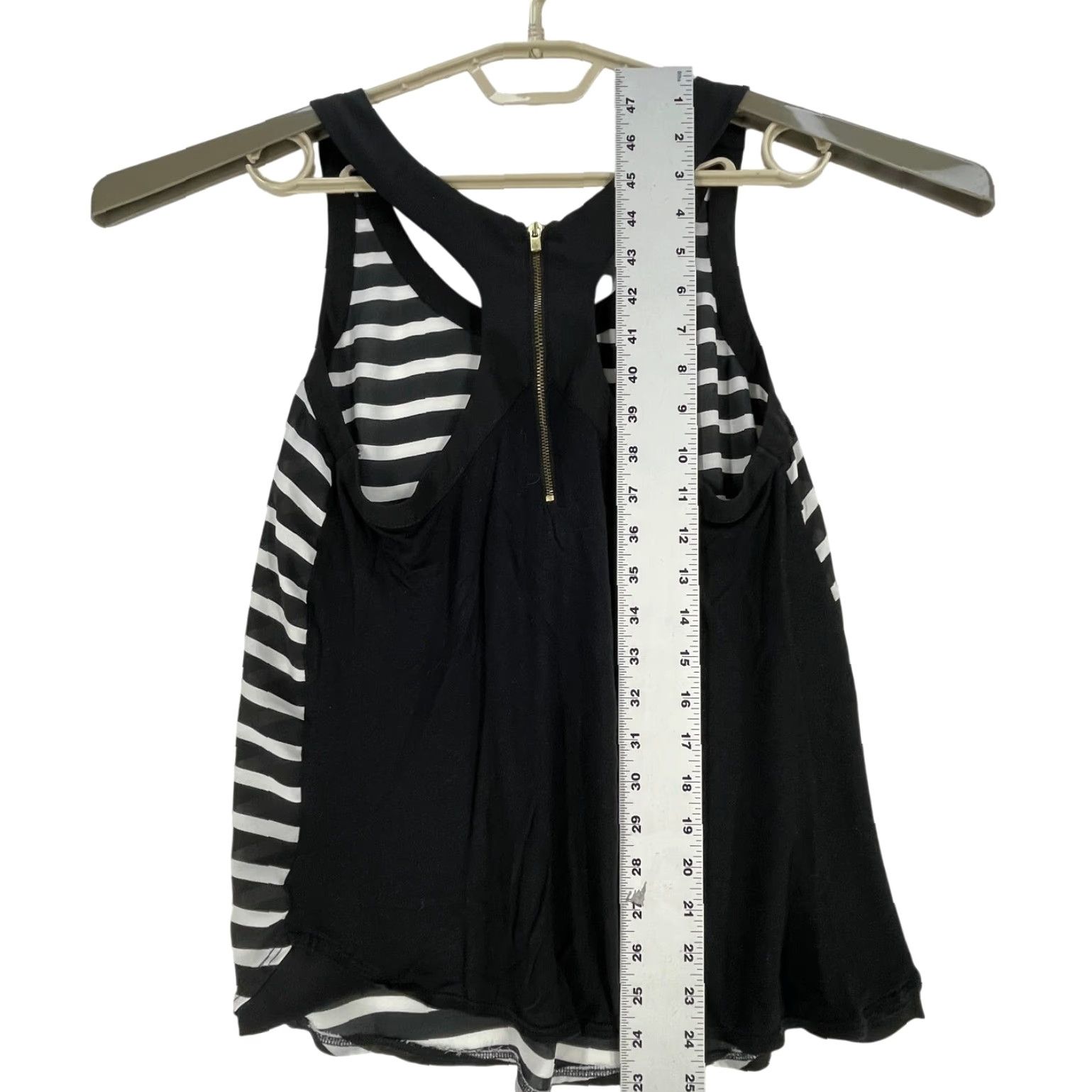Express Express Tank Top Women S Black White Striped Minimalist Casual Summer Size S / US 4 / IT 40 - 4 Thumbnail