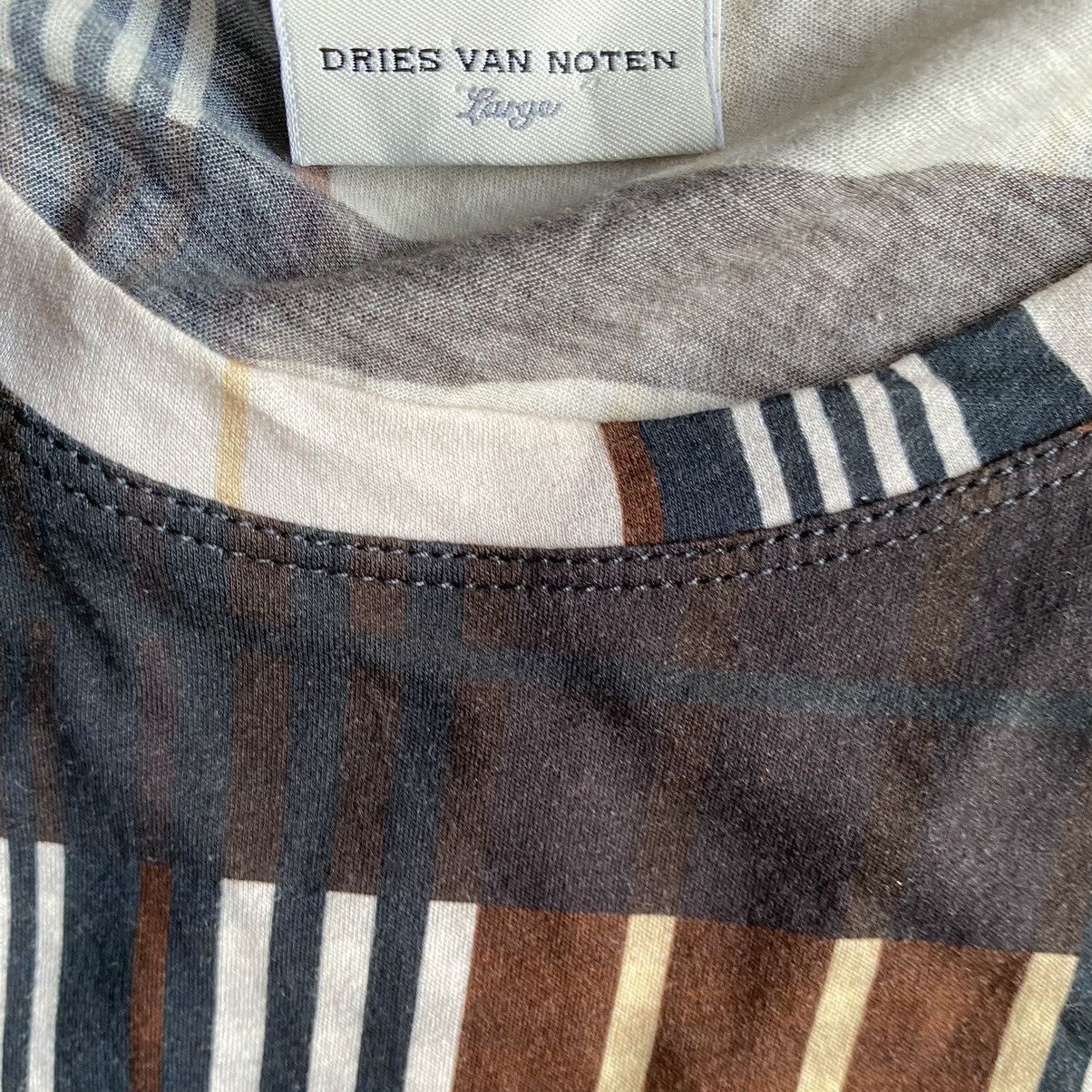 Dries Van Noten Brown Plaid Print T Shirt Size US L / EU 52-54 / 3 - 8 Thumbnail