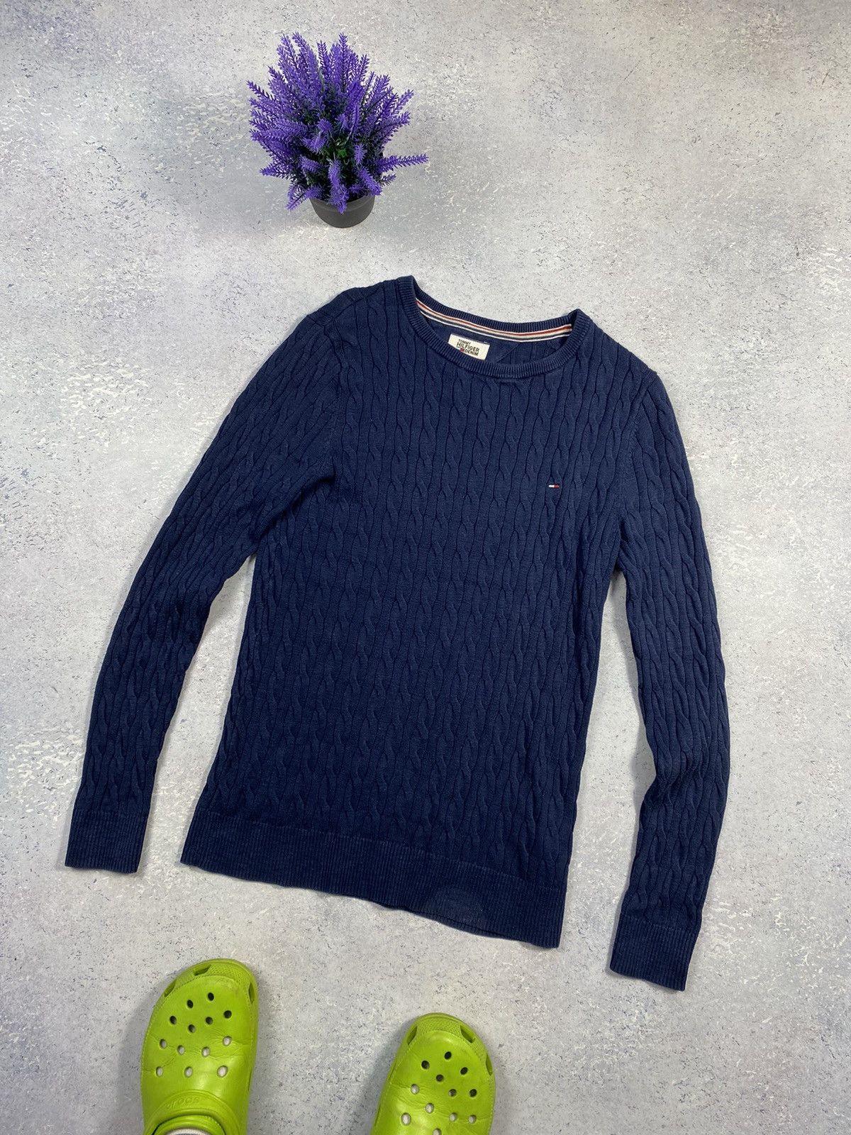 Tommy Hilfiger Tommy Hilfiger Men’s Blue Knitted Sweater Size Large Size US L / EU 52-54 / 3 - 1 Thumbnail
