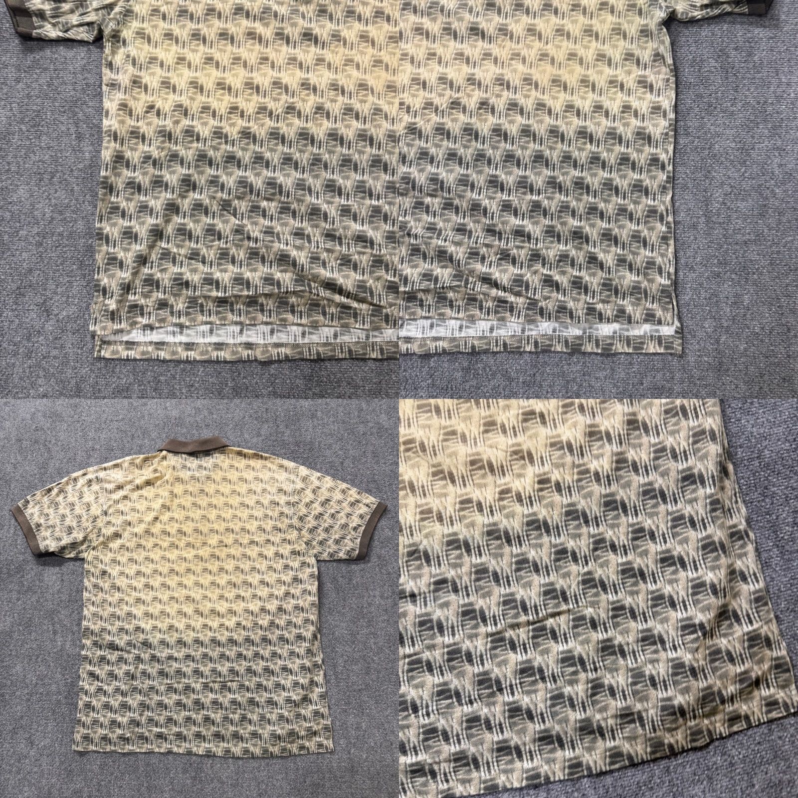 Izod IZOD Polo Shirt Men's XL Cotton Blend Patterned 1/4 Button Up Casual Tan Brown Shirt Mens XL Cotton Blend Patterned 1/4 Button Up Casual Tan Brown Size US XL / EU 56 / 4 - 8 Thumbnail