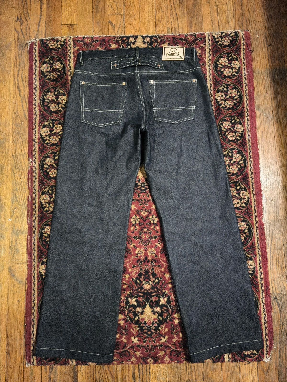 Handmade Handmade 14oz 50s Selvedge Denim Wide Leg, Buckle-Back Jeans Size US 34 / EU 50 - 1 Thumbnail