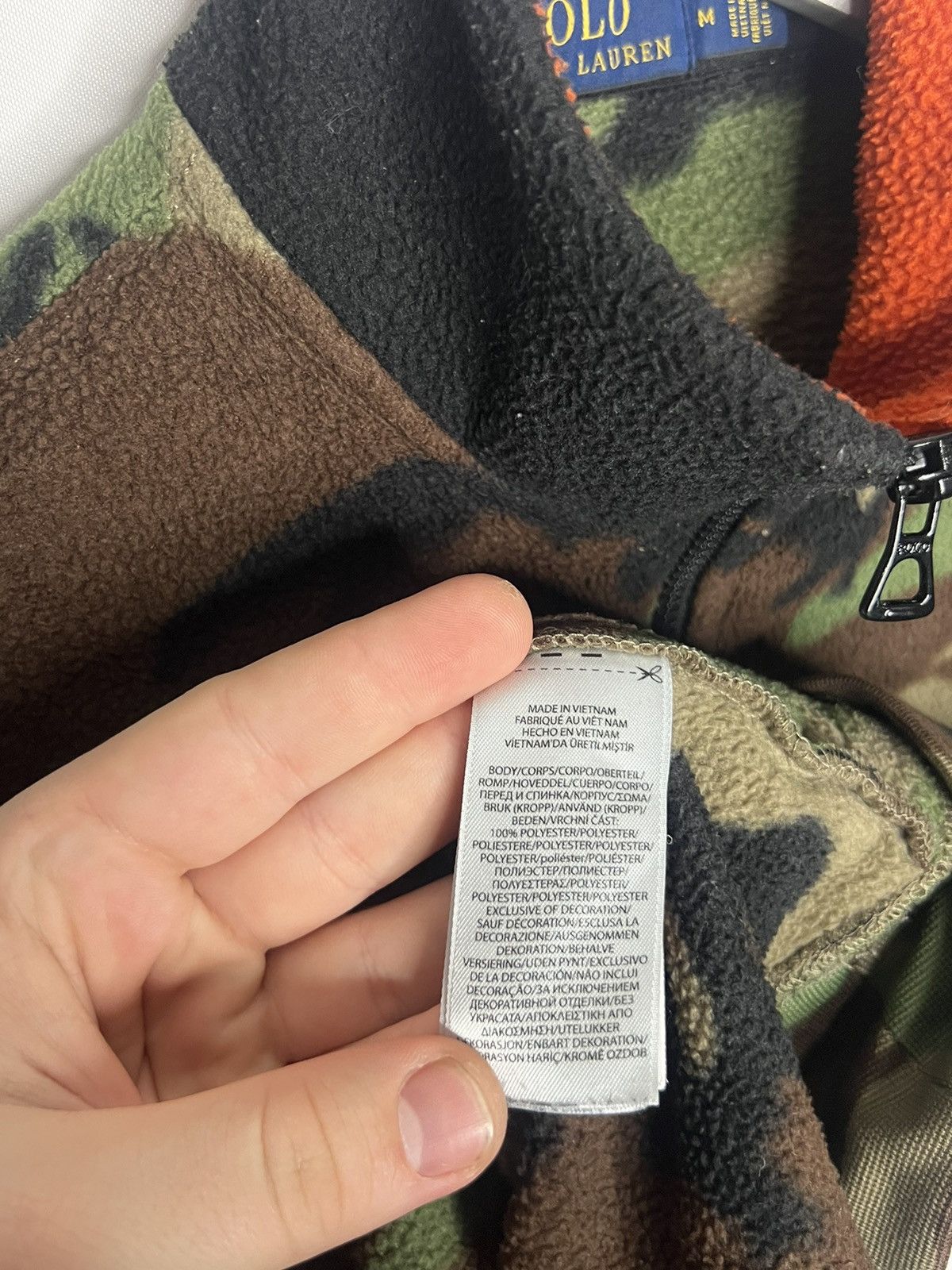 Other Vintage Polo Ralph Lauren Fleece Camo Flag Patch Zip Sweater Size US M / EU 48-50 / 2 - 9 Thumbnail