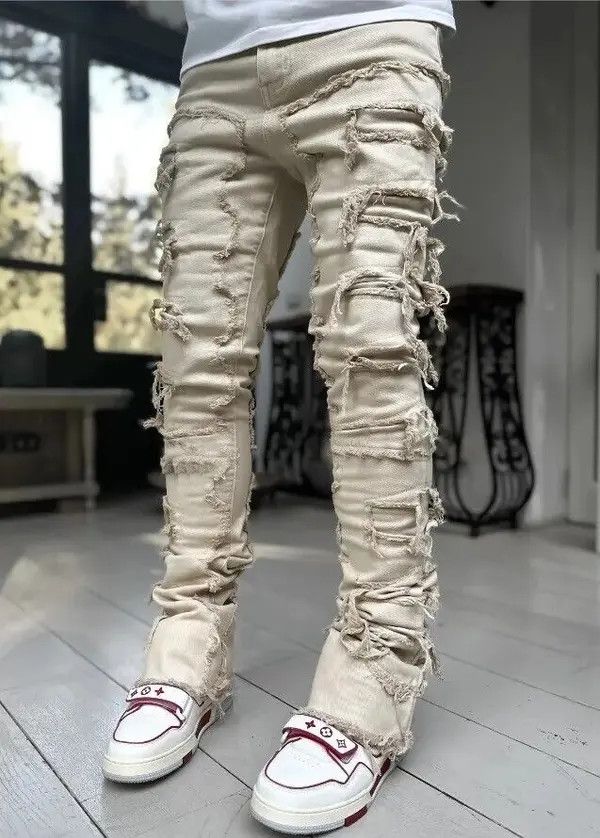 Other white Color Heavyweight Streetwise Stretch Patch Denim Pant Size US 34 / EU 50 - 1 Thumbnail