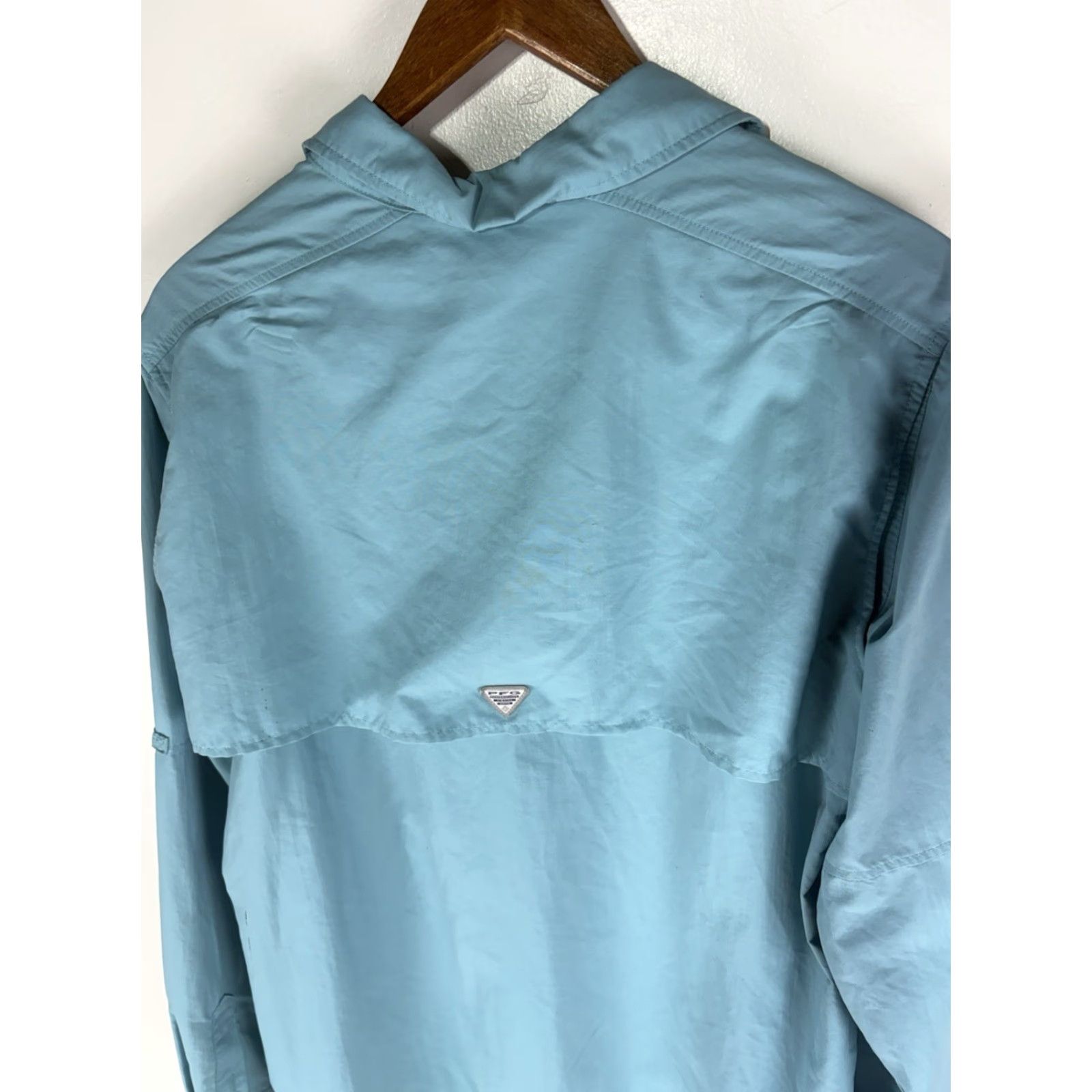 Altea Columbia PFG Button Up Men’s XL Teal Nylon Polyester Breather Lightweight Pockets Logo Embroidered Casual Workwear Shirt Size US XL / EU 56 / 4 - 7 Thumbnail