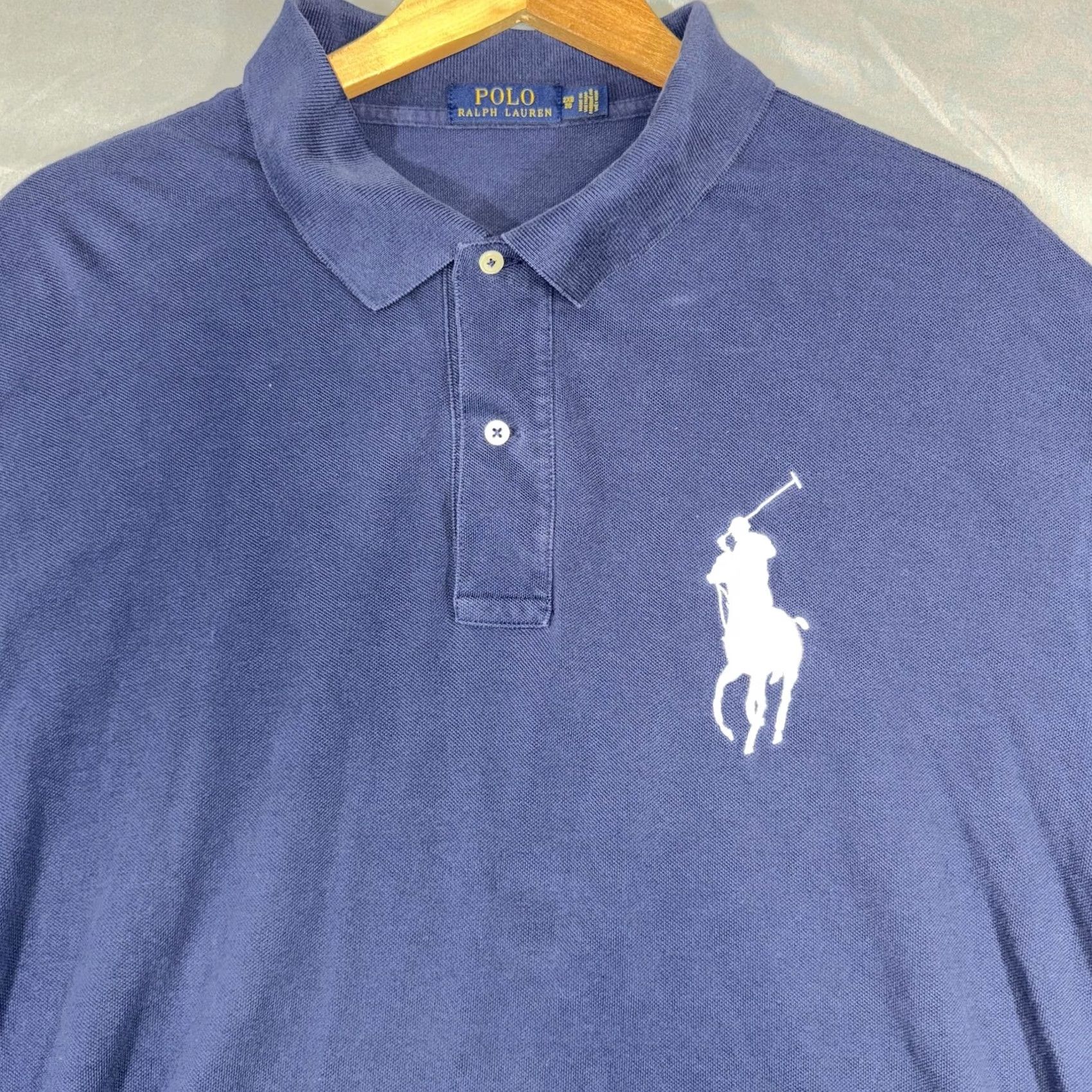 Polo Ralph Lauren Polo Ralph Lauren Polo Shirt Mens 2XB Navy Black Big Pony 3 Logo Short Sleeve Size US XXL / EU 58 / 5 - 3 Thumbnail