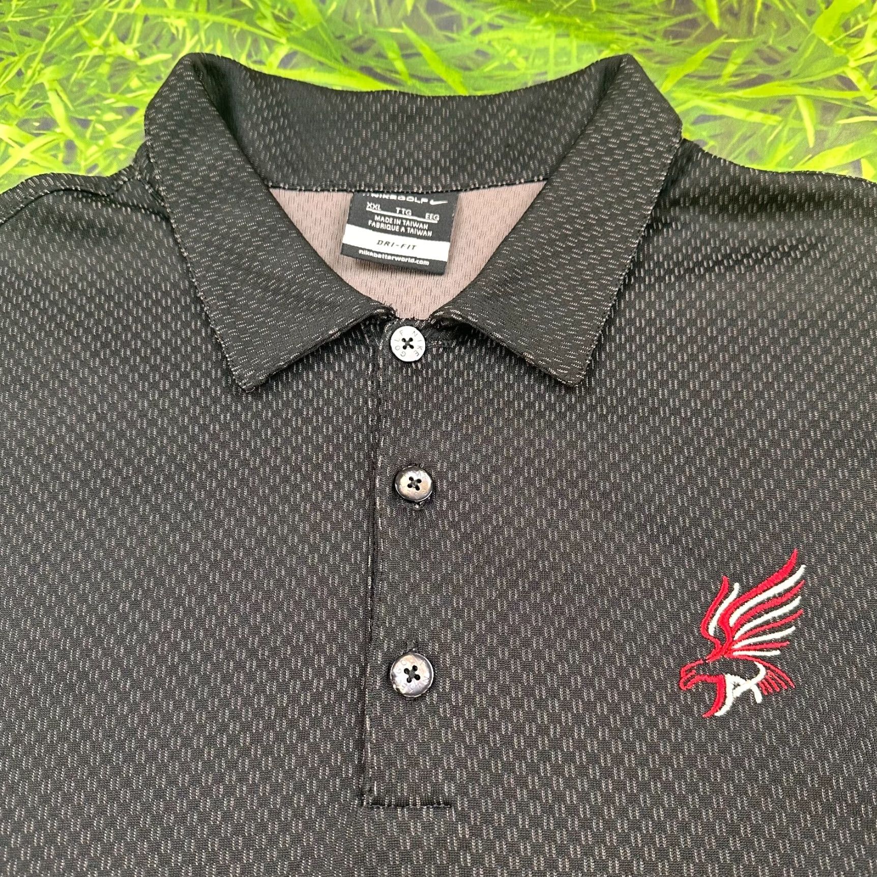 Nike Nike Pique Polo Golf Shirt Mens 2XL Dri-Fit Hawk Embroidered Loose Stretch Size US XXL / EU 58 / 5 - 2 Thumbnail
