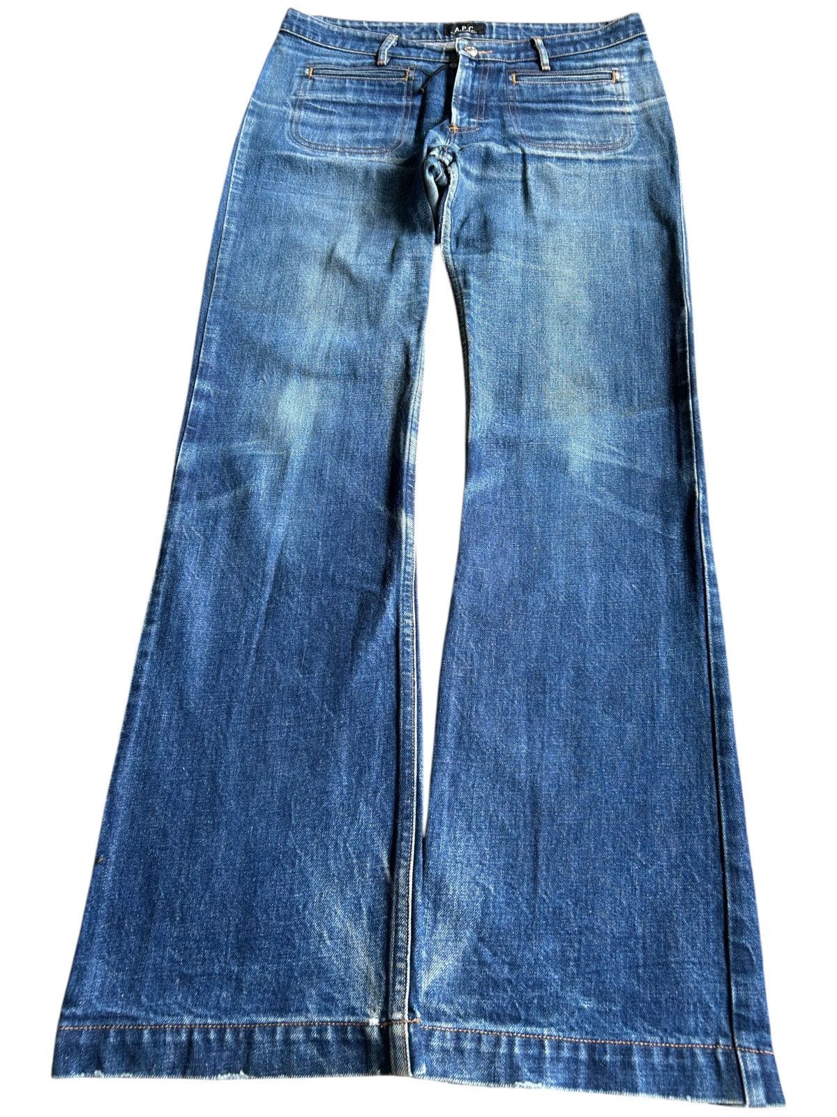 Japanese Brand × Kapital × Vintage Flare A.P.C Mudwash Denim Jeans Size US 32 / EU 48 - 1 Thumbnail