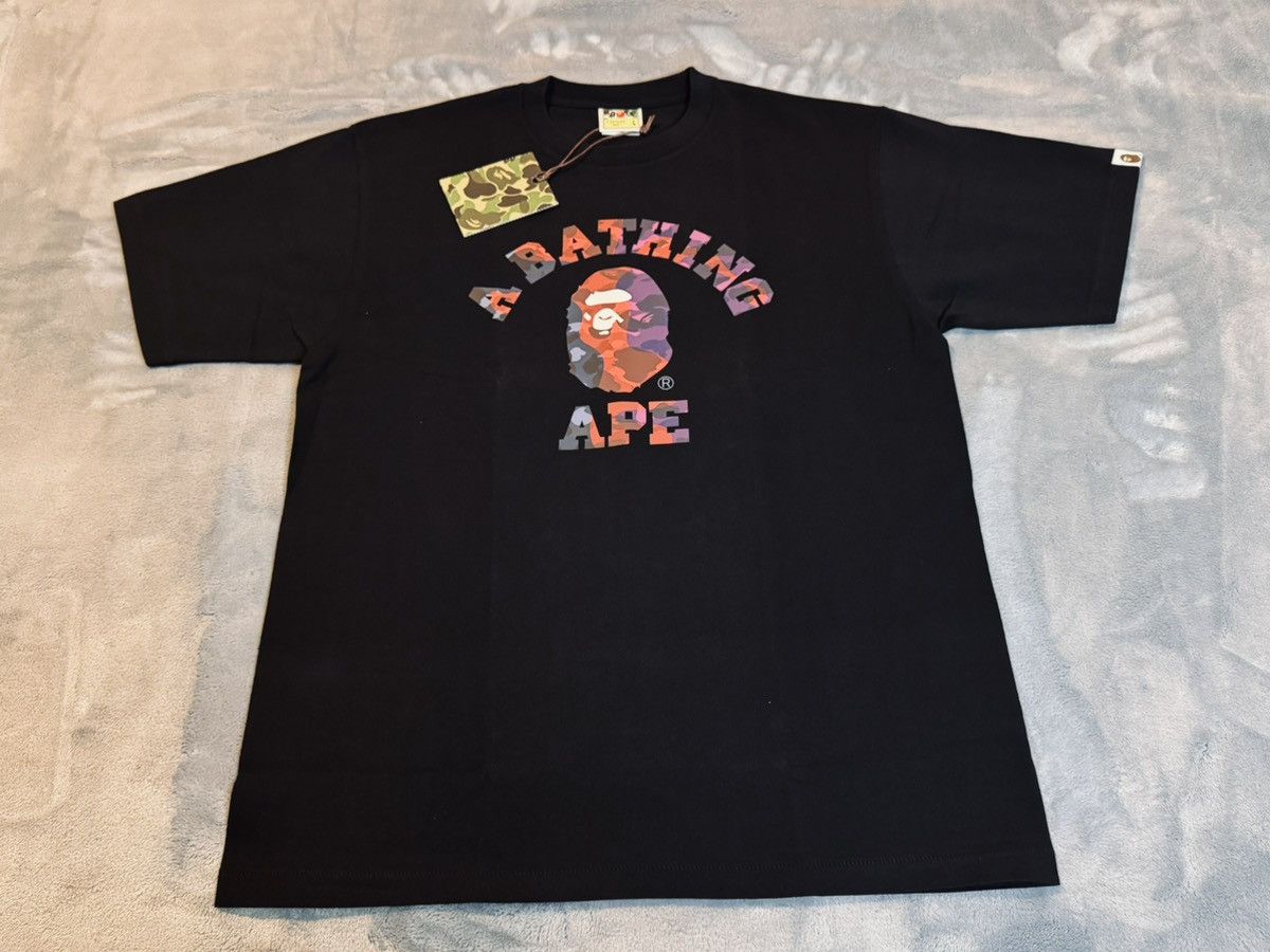 Bape Bape Crazy Camo College Tee Size Large Size US L / EU 52-54 / 3 - 1 Thumbnail