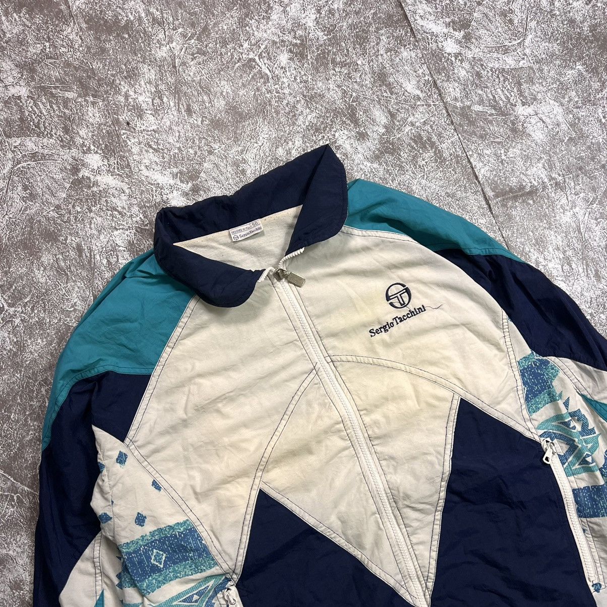 Sergio Tacchini × Vintage Vintage Mens Sergio Tacchini Windbreaker Size US L / EU 52-54 / 3 - 2 Thumbnail