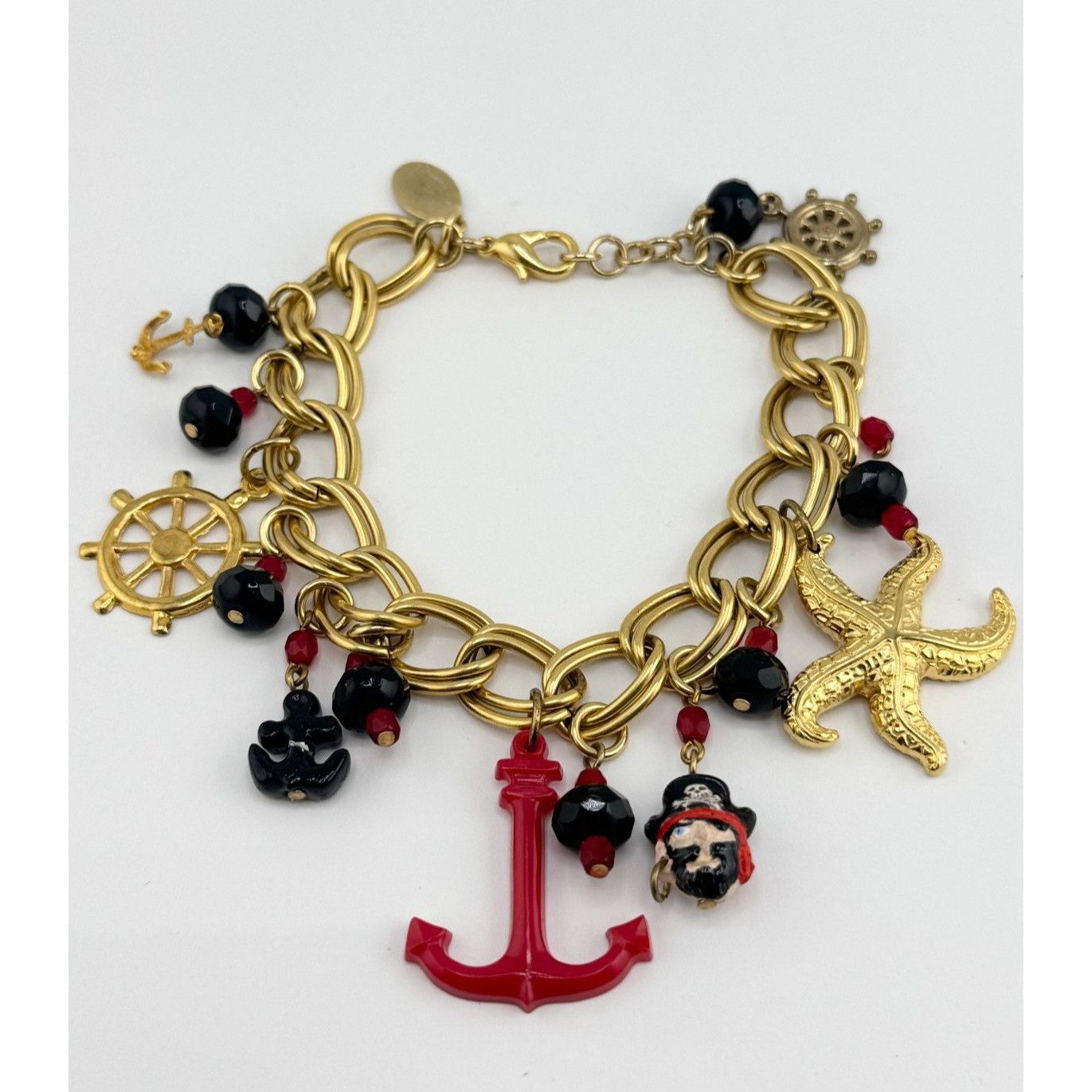 Vintage Vintage nautical pirate sealife charm bracelet Size ONE SIZE - 1 Thumbnail