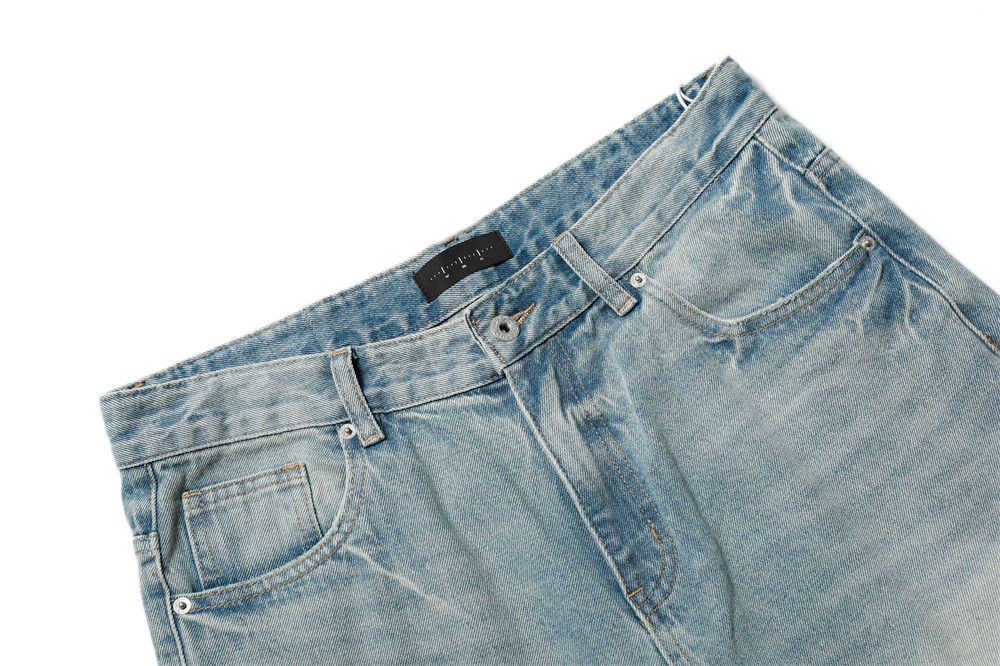 Japanese Brand × Vintage Distressed washed men's retro streetwear loose jeans Size US 32 / EU 48 - 4 Thumbnail