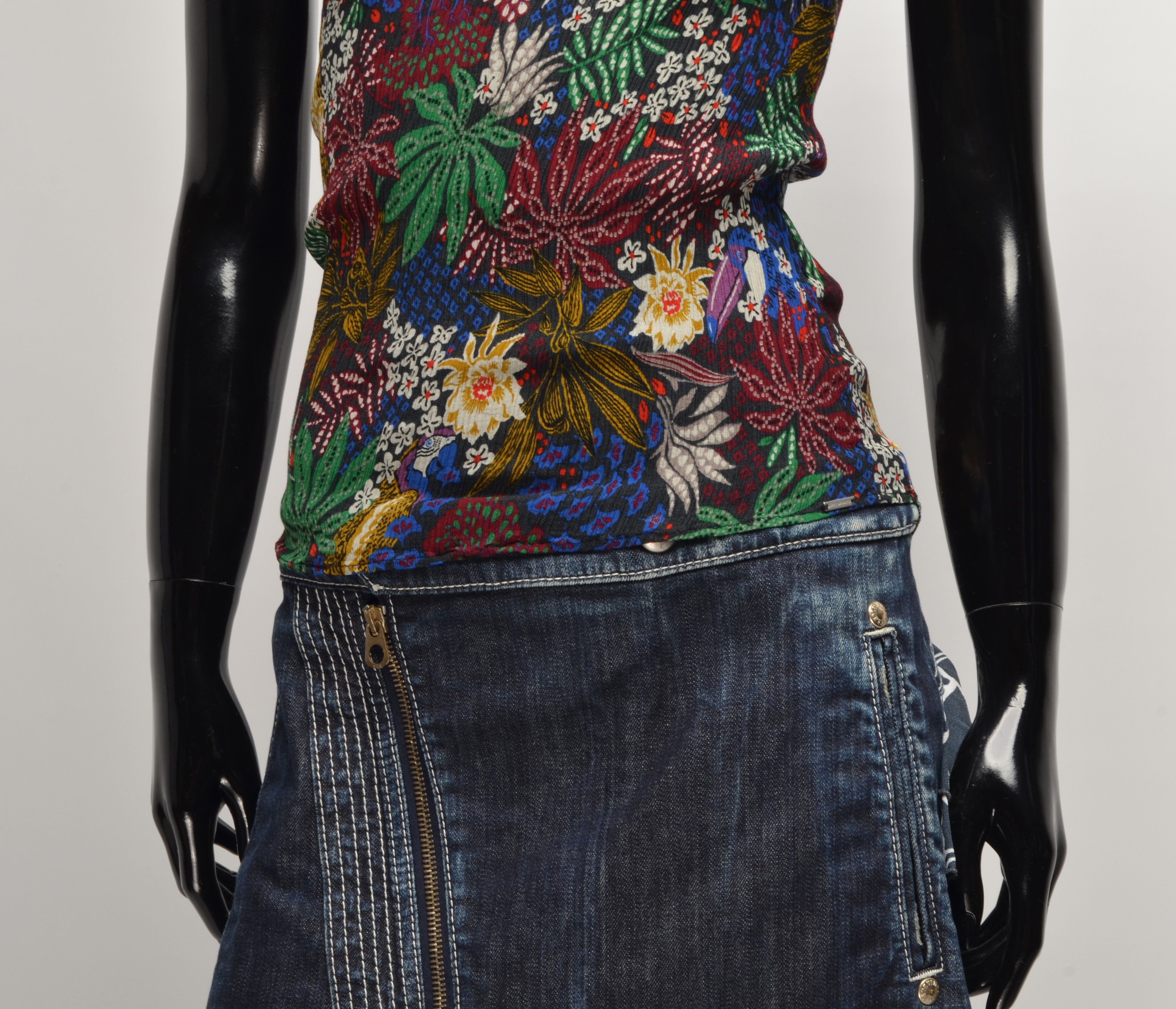 IKKS IKKS Silk Blend Pleated Flora Blouse Top Size S / US 4 / IT 40 - 3 Thumbnail