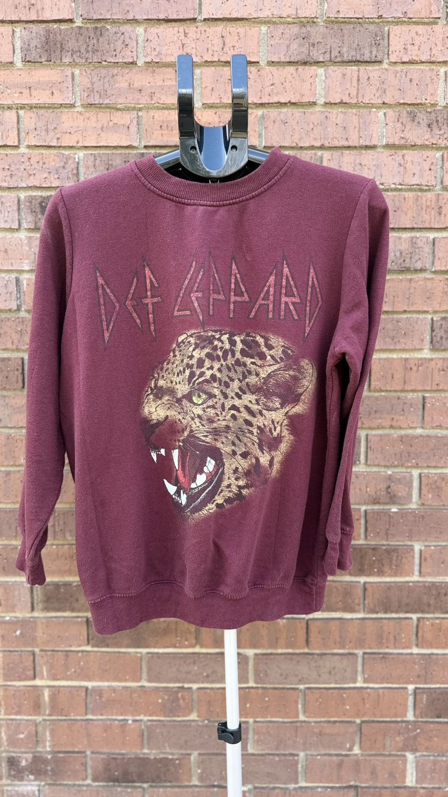 Def Leppard Def Leppard Rock Band Crewneck Sweatshirt Maroon Burgundy Size L / US 10 / IT 46 - 3 Thumbnail