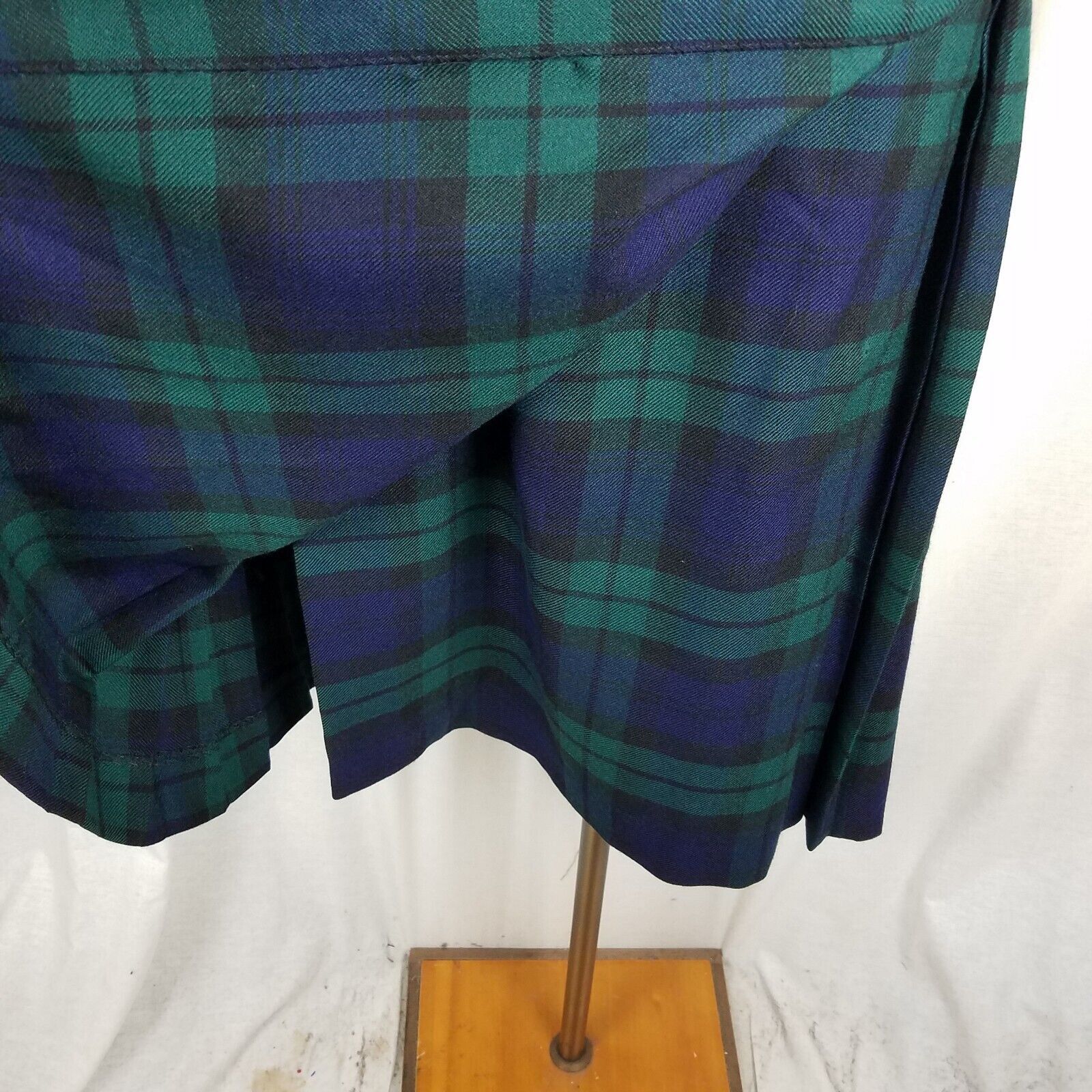 Vintage Vtg Aljean Pleated Wool Tartan Plaid Kilt Wrap Skirt 28in Size 28" / US 6 / IT 42 - 6 Thumbnail
