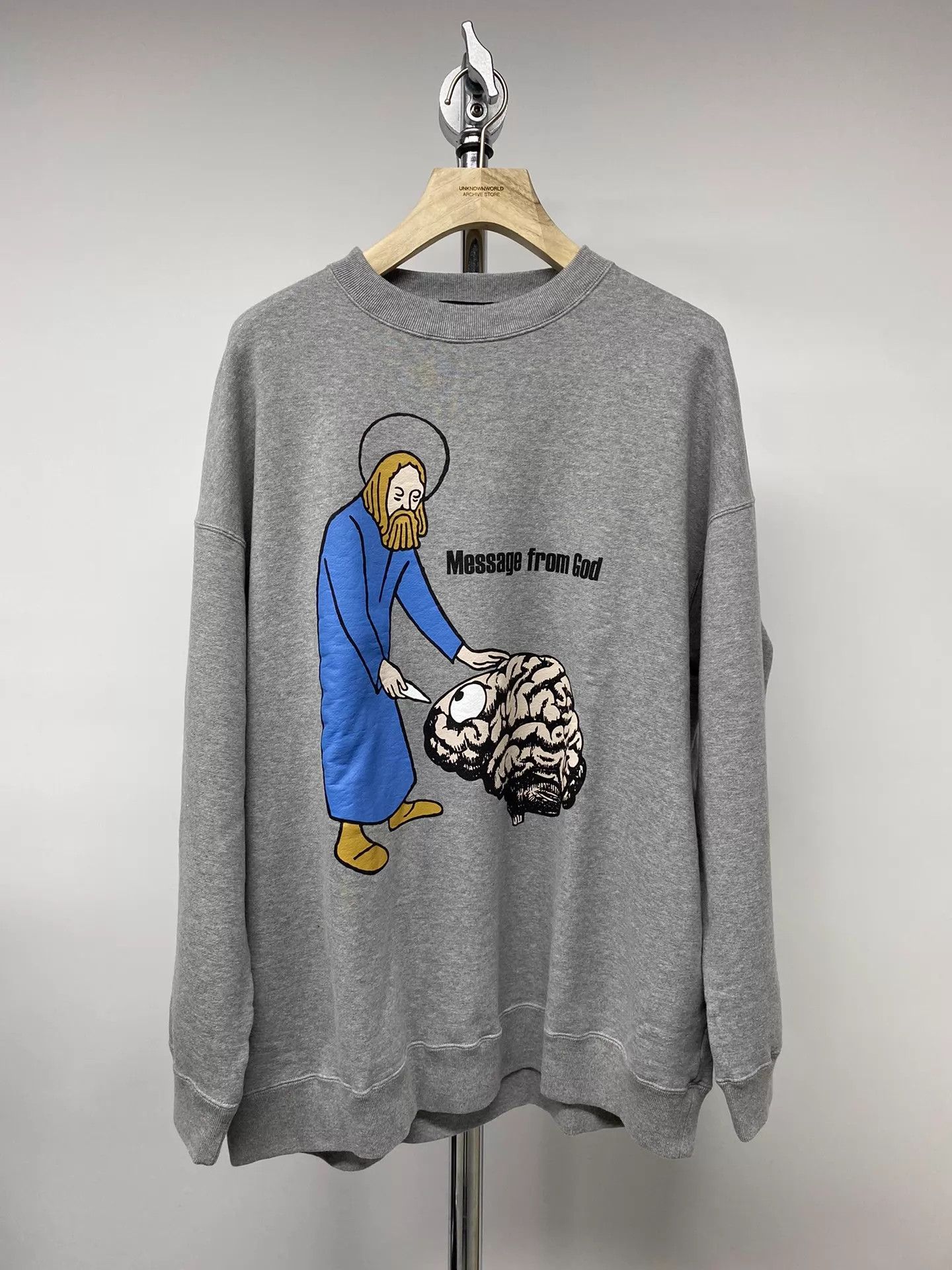 Undercover Undercover 22AW God Brain Print Gray Oversize Hoodie 5 Size US XXL / EU 58 / 5 - 1 Thumbnail