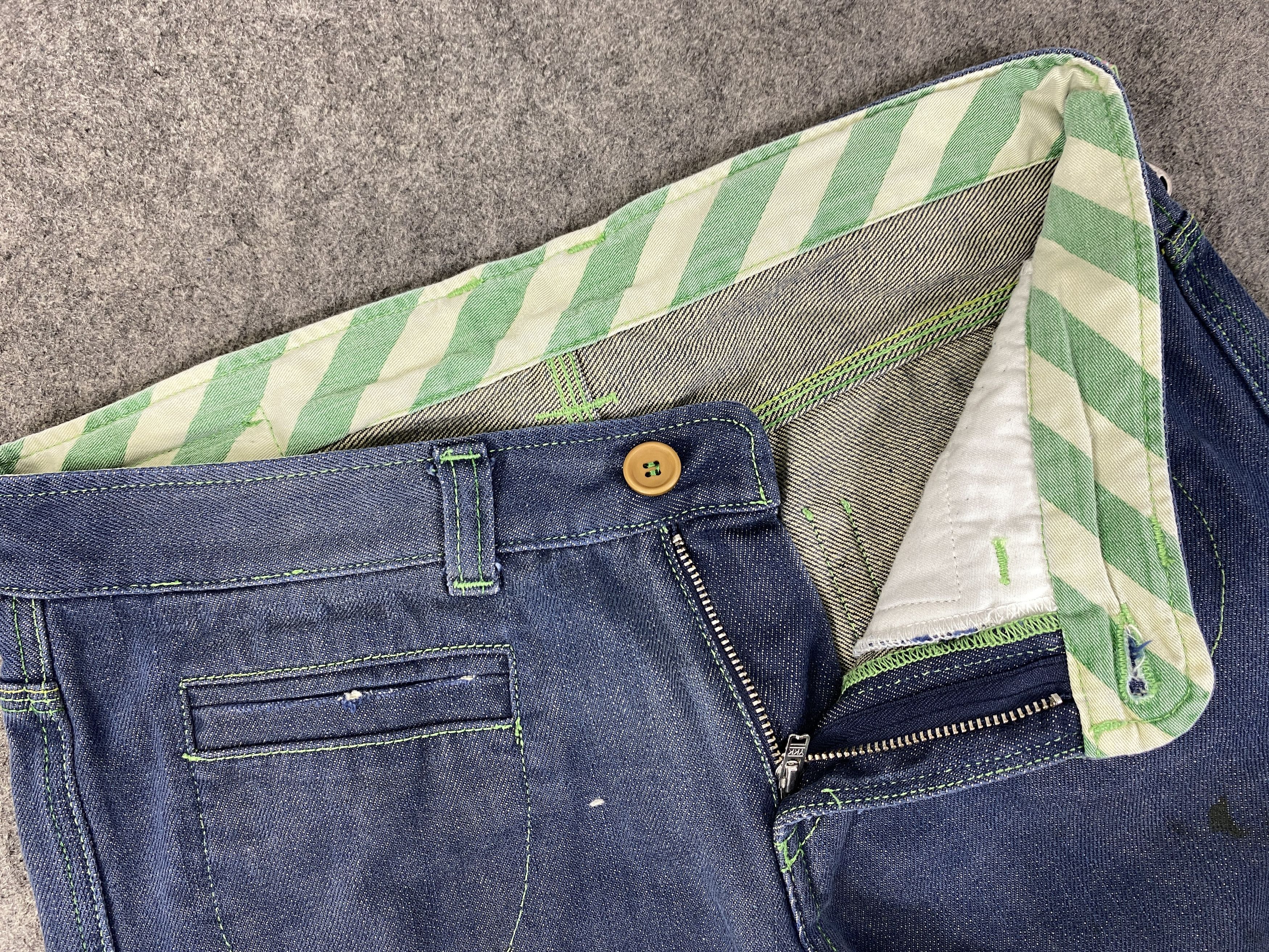 Japanese Brand Dirty Blue 55 DSL Flare Jeans 29x31.5 Denim - JN3257 Size US 29 - 6 Thumbnail