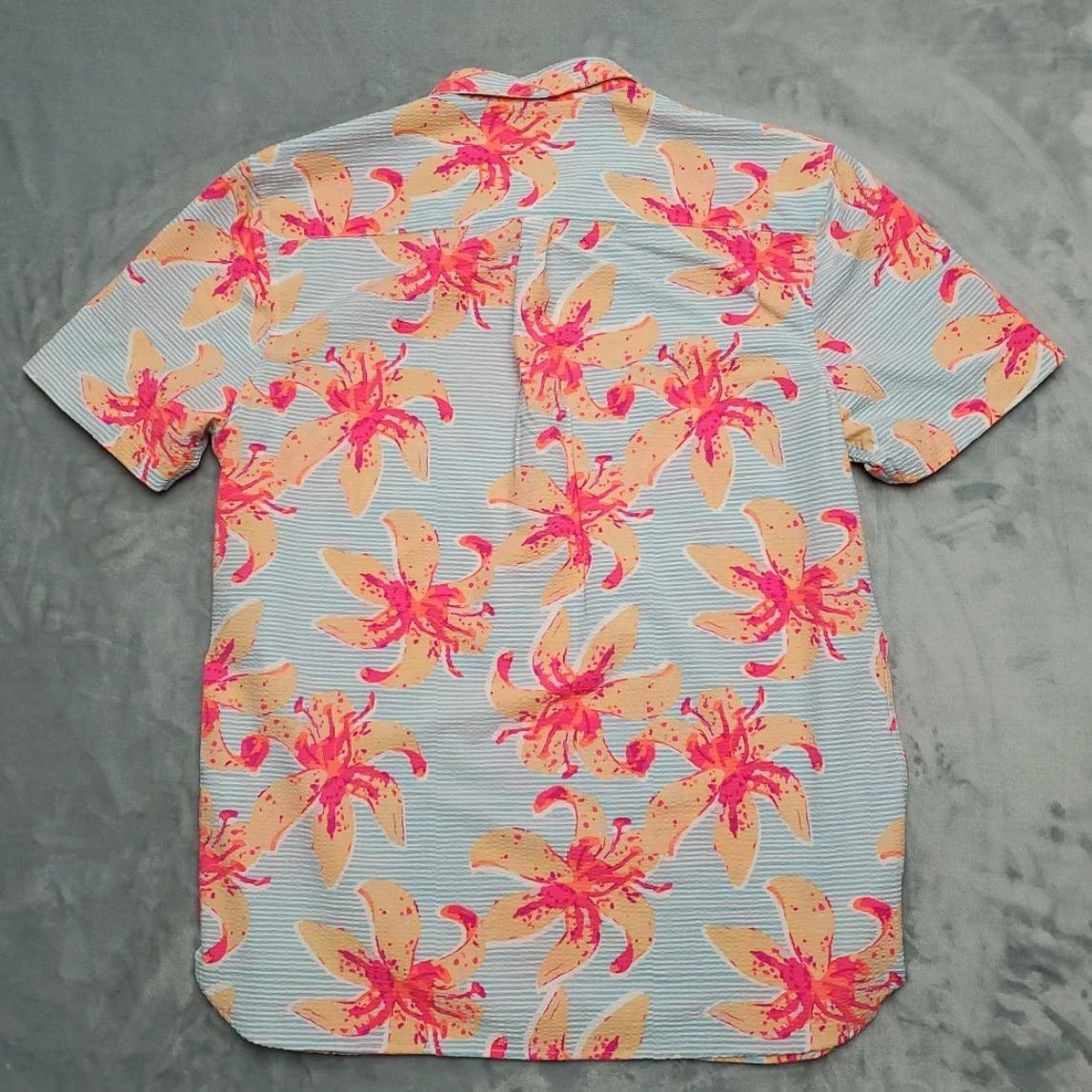 Chubbies Chubbies Shirt Mens XL Floral Stripe Tropical Beach Party Retro Summer Crinkle Size US XL / EU 56 / 4 - 5 Thumbnail
