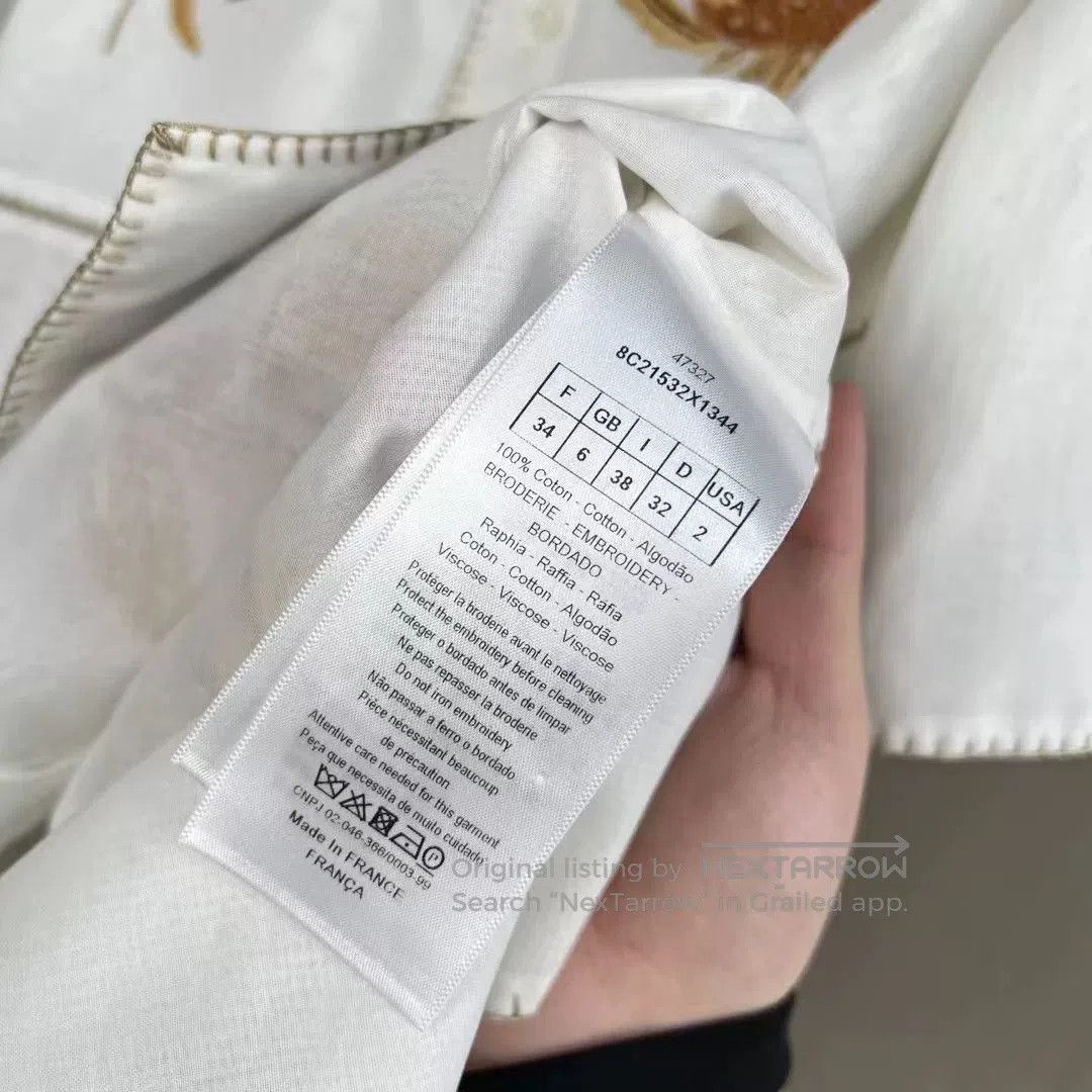 Dior dior embroidered short sleeve shirt. Size XS / US 0-2 / IT 36-38 - 6 Thumbnail
